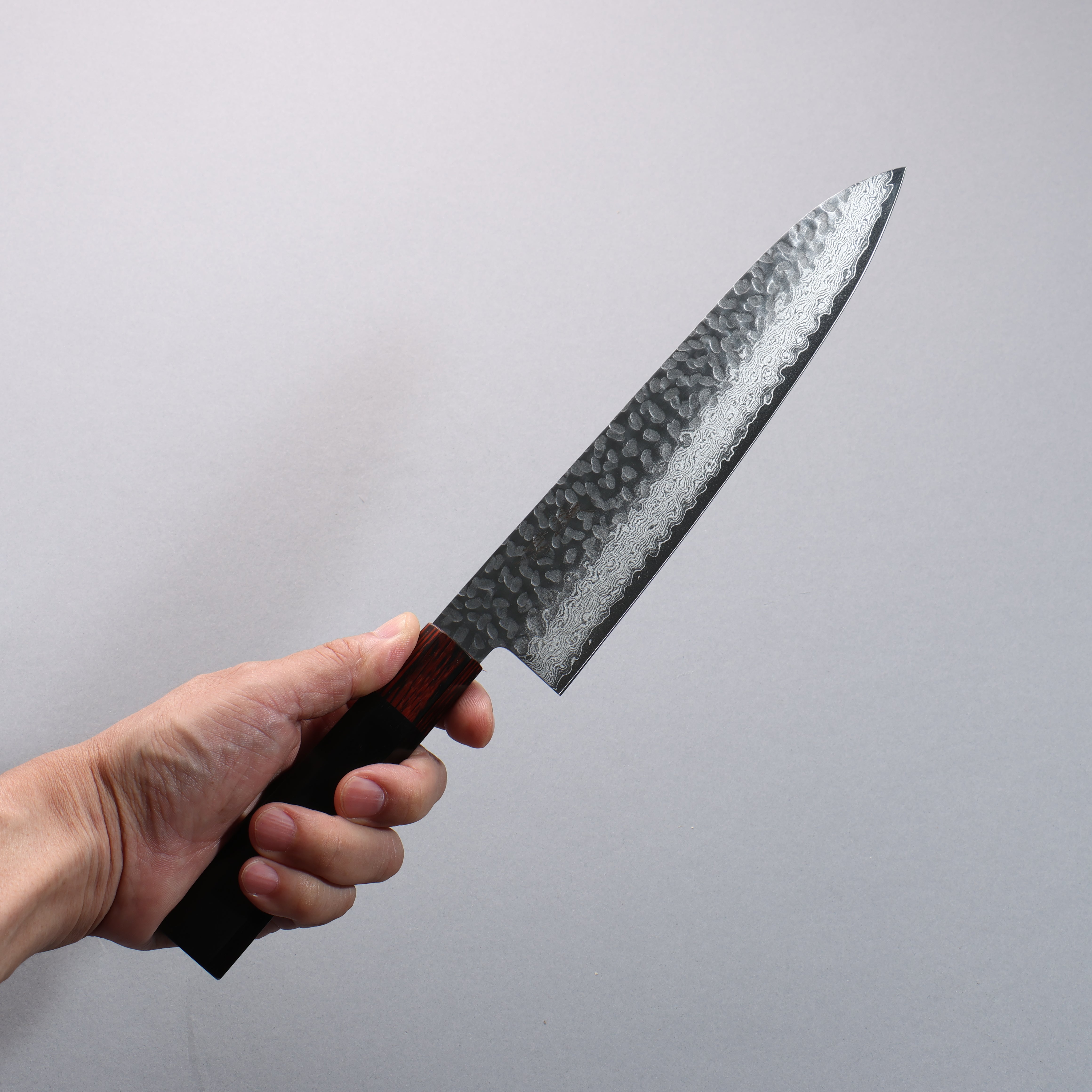 Seisuke VG10 33 Layer Hammered Damascus Gyuto 210mm Black Pakka wood Handle - Japanny - Best Japanese Knife