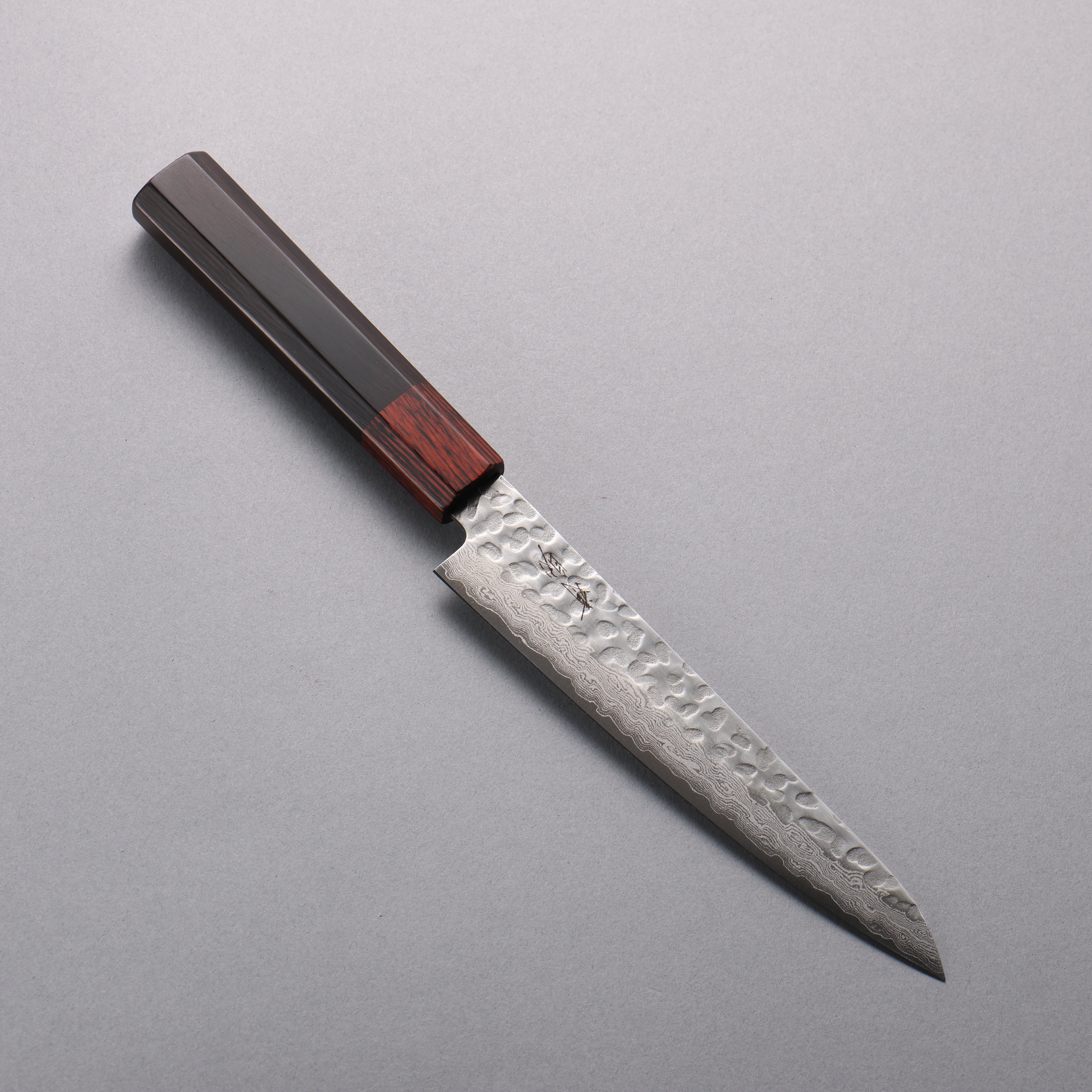 Seisuke VG10 33 Layer Damascus Hammered Petty-Utility 150mm Black Pakka wood Handle - Japanny - Best Japanese Knife