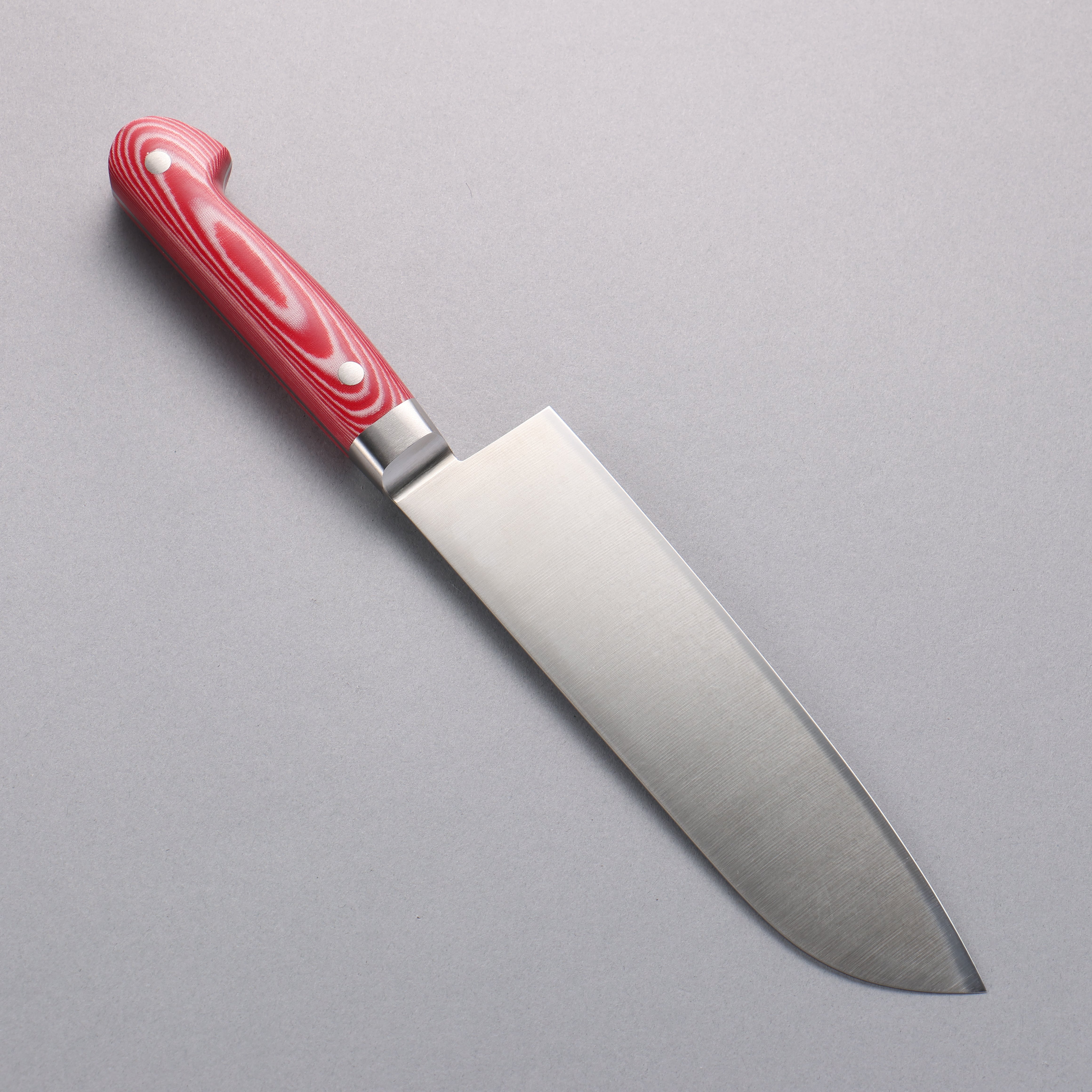 Sakai Takayuki Grand Chef Grand Chef Swedish Steel-stn Santoku 180mm Red Micarta Handle - Japanny - Best Japanese Knife