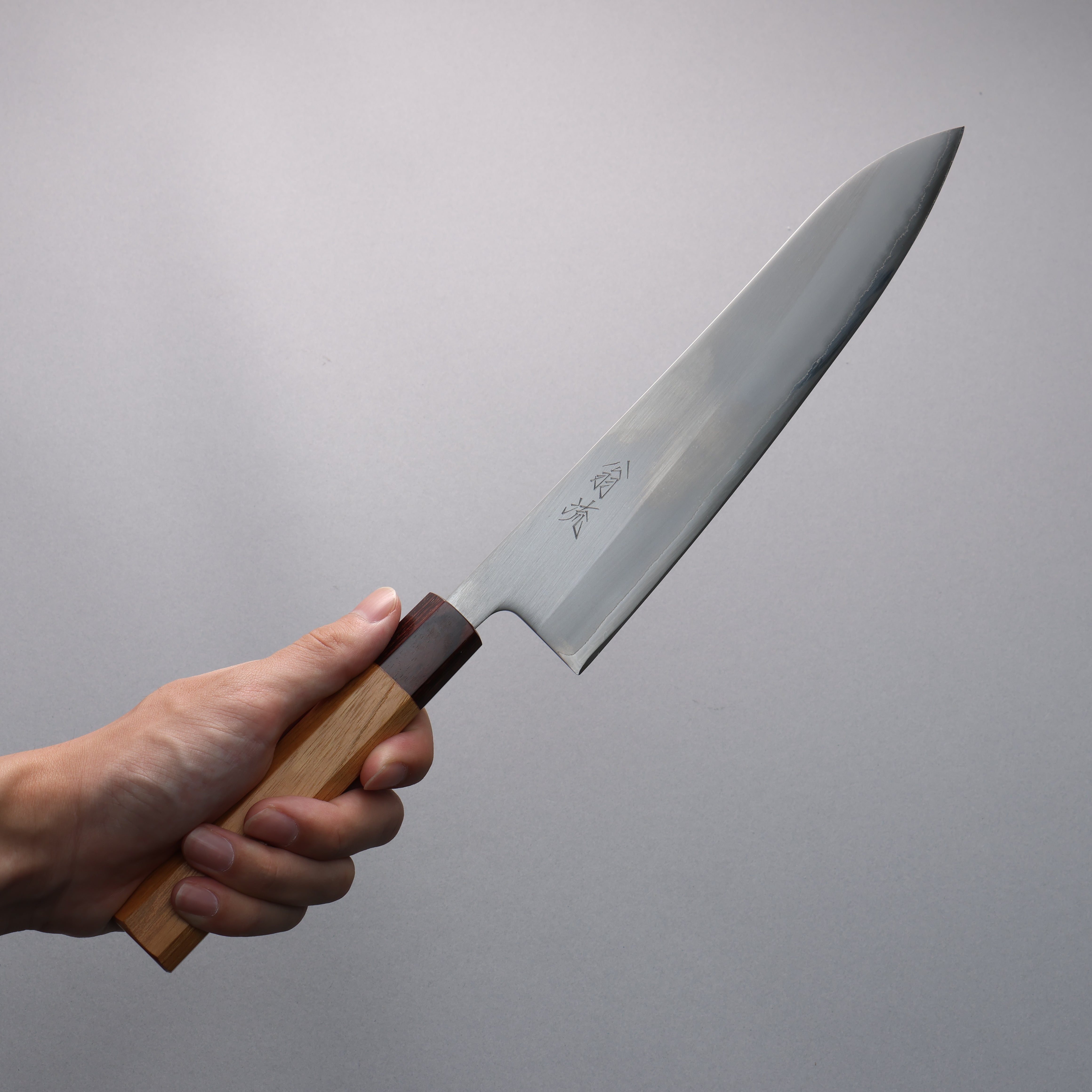 Oul White Steel No.1 Gyuto 240mm Keyaki (Japanese Elm) Handle - Japanny - Best Japanese Knife