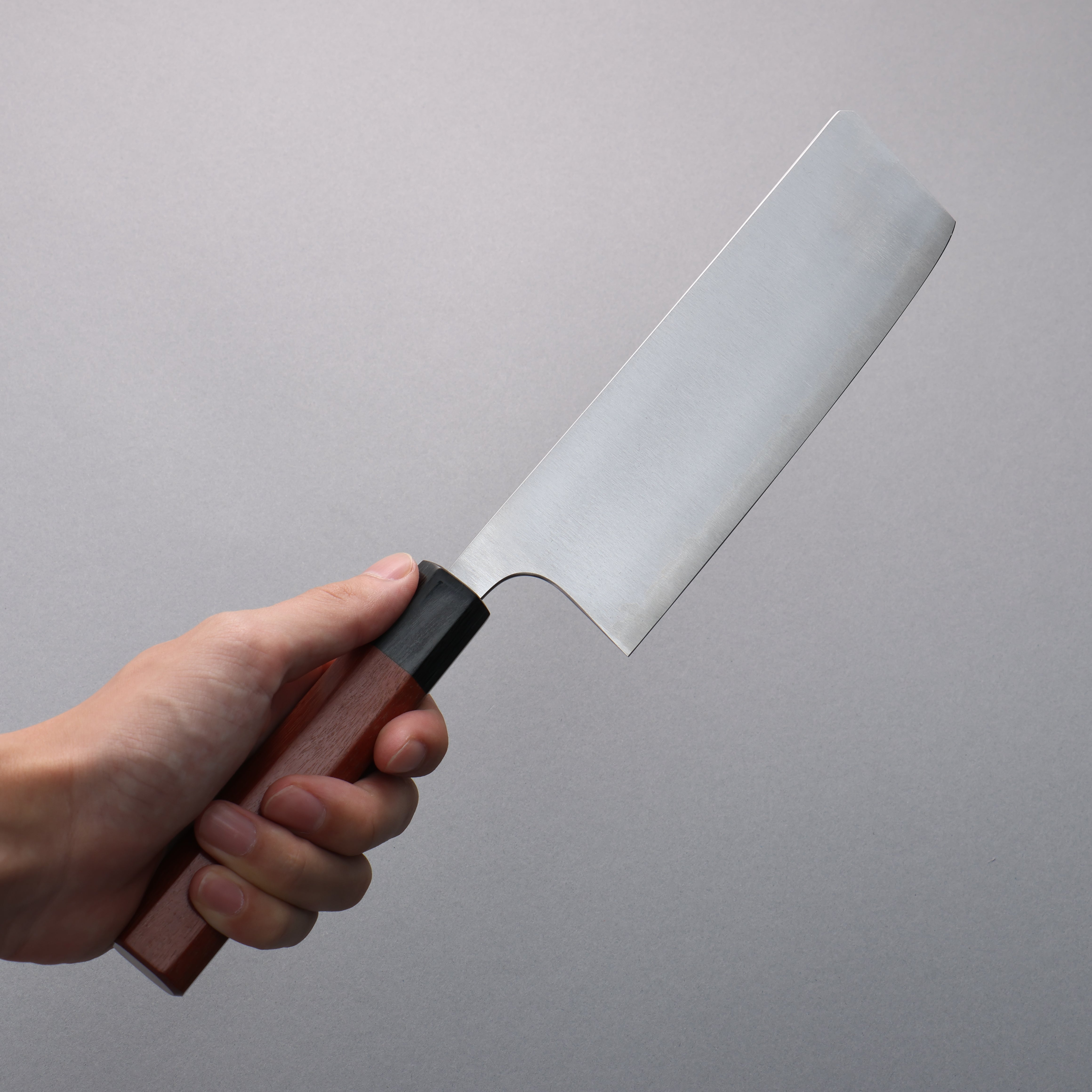 Shibata Takayuki Koutetsu Blue Super Nakiri 165mm Jarrah Handle - Japanny - Best Japanese Knife