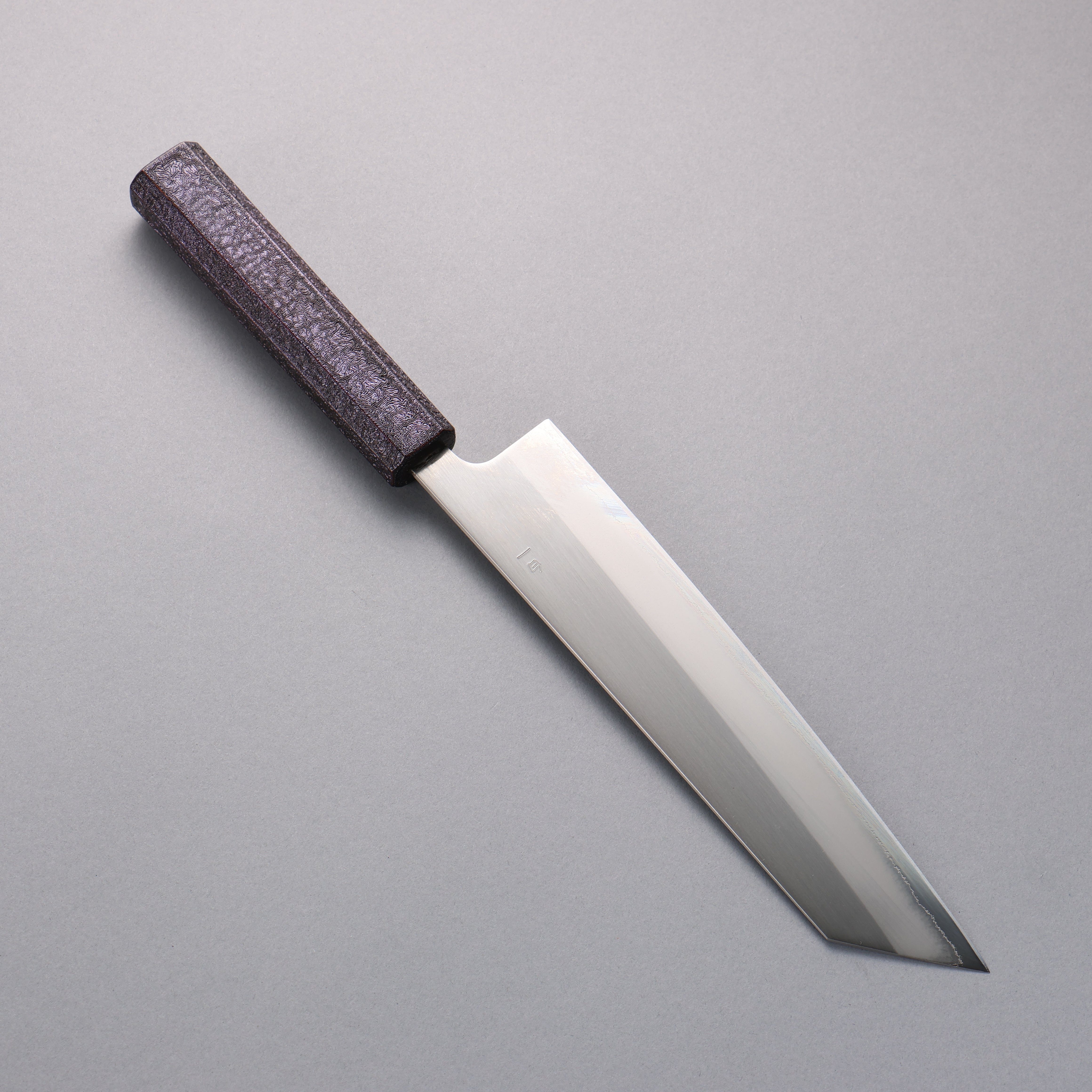 Seisuke White Steel No.1 Migaki Polish Finish Kiritsuke Gyuto 210mm Oak with Purple Lacquer Handle - Japanny - Best Japanese Knife
