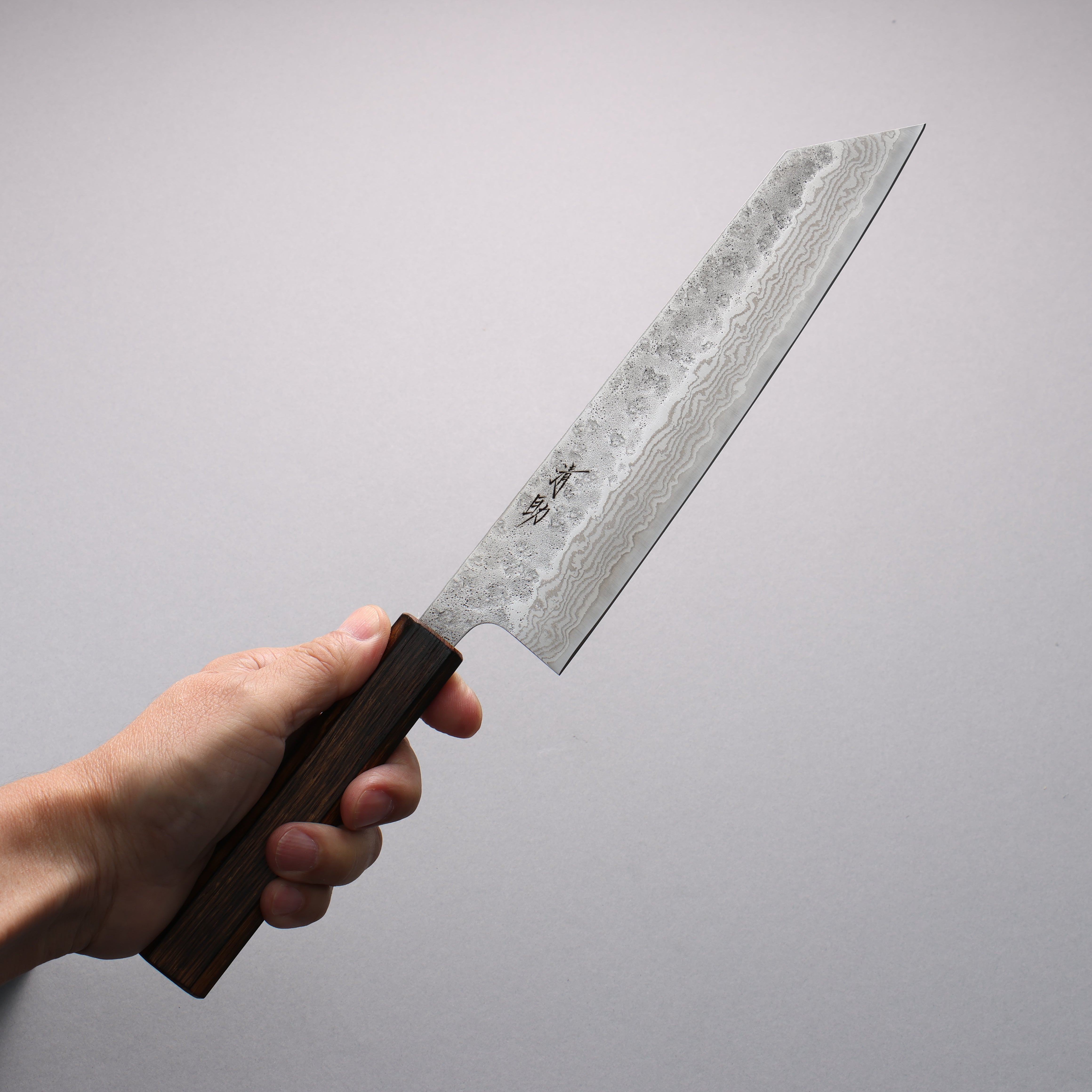 Seisuke Stainless Steel 440C Hammered Damascus Kiritsuke Gyuto 210mm Oak Handle - Japanny - Best Japanese Knife