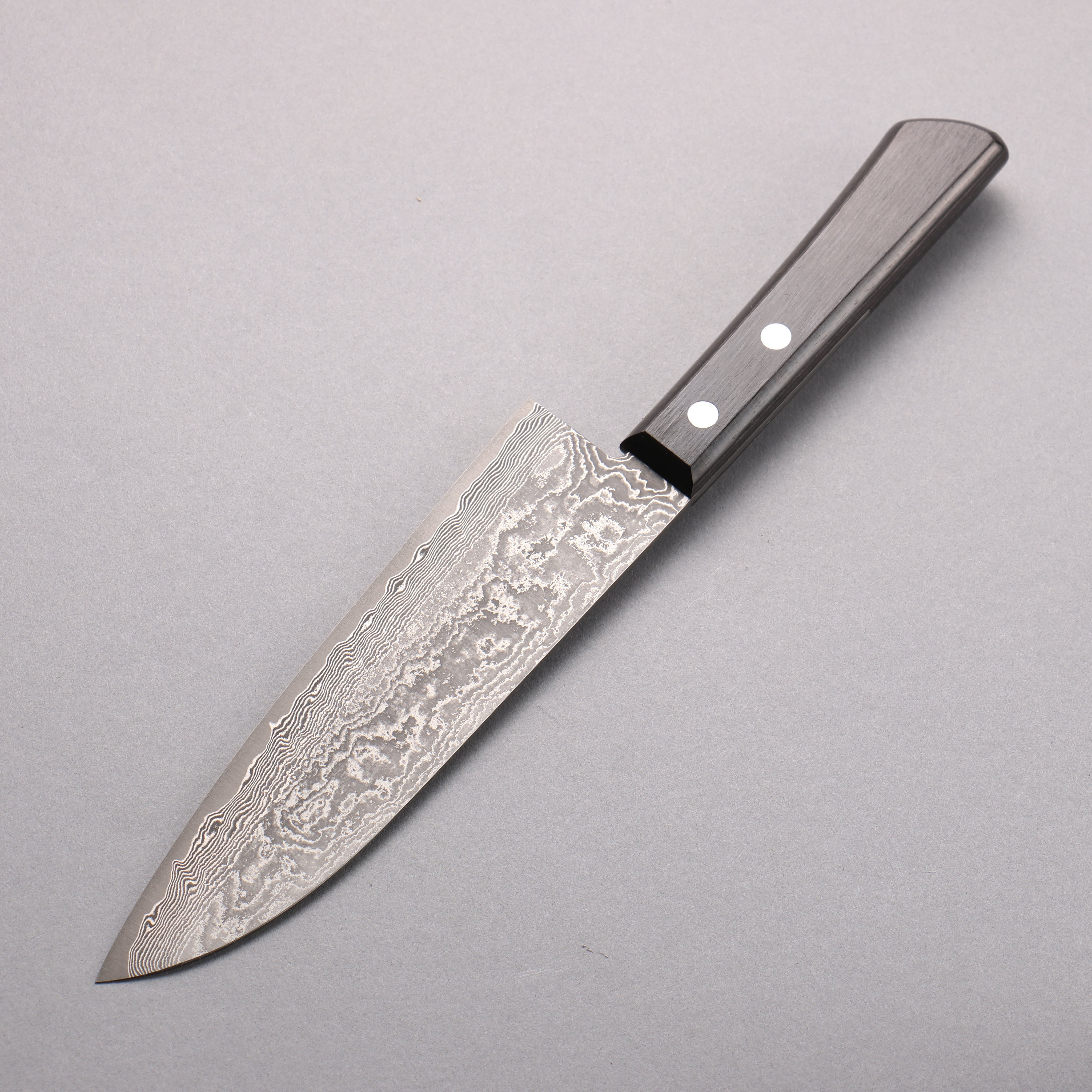 Nao Yamamoto VG10 Black Damascus Santoku 170mm Black Pakka wood Handle - Japanny - Best Japanese Knife