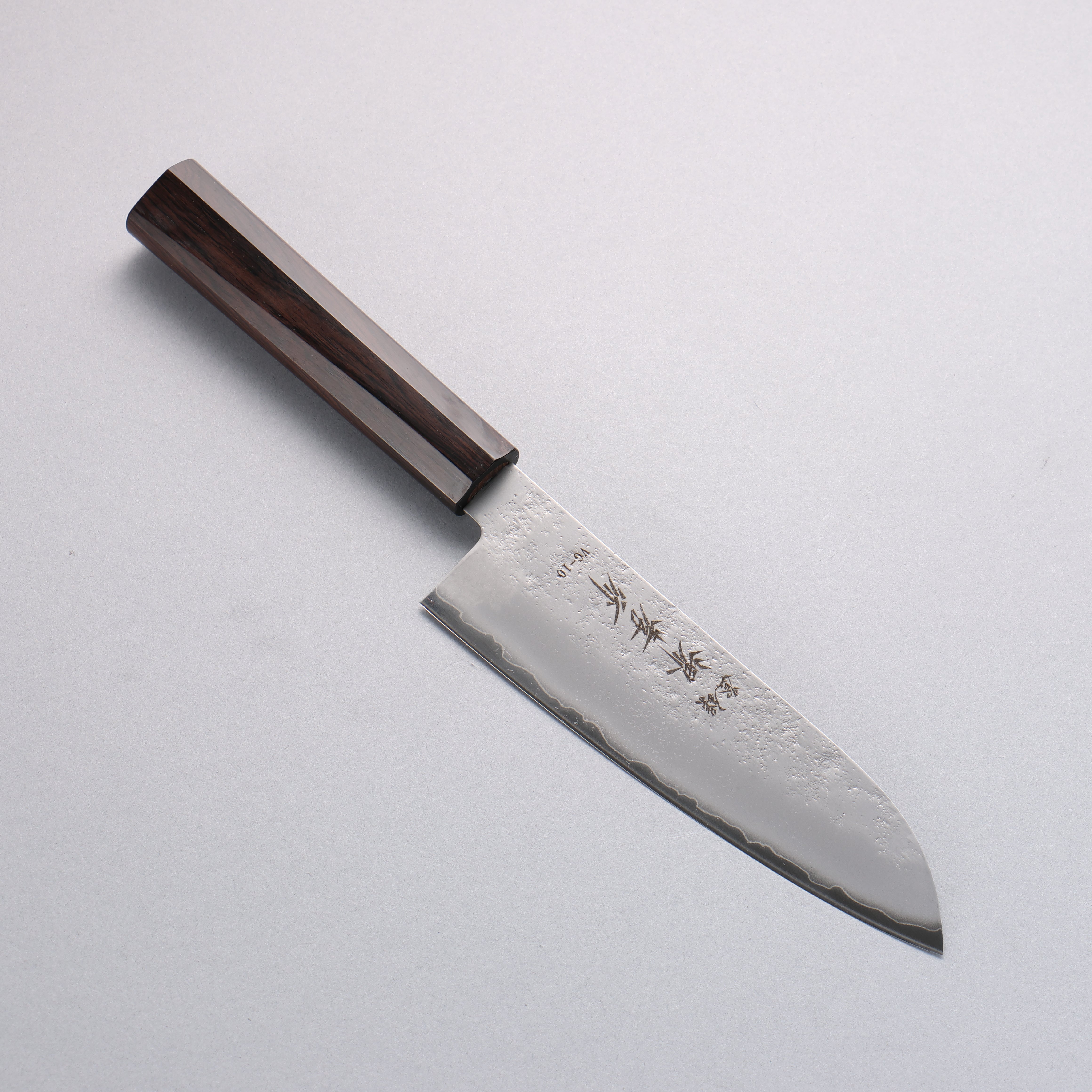 Sakai Takayuki VG10 Nashiji Santoku 170mm Ebony Wood Handle - Japanny - Best Japanese Knife