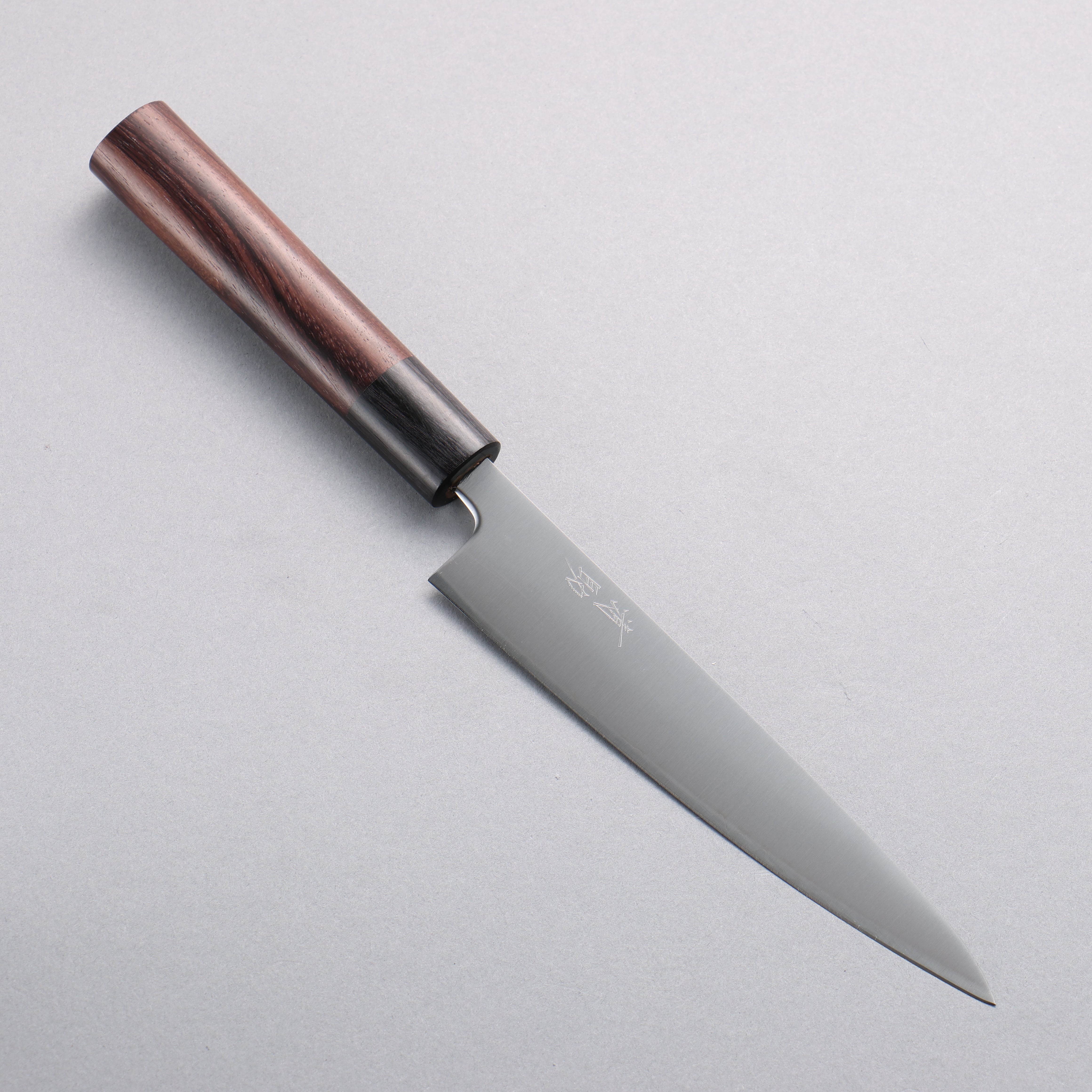 Seisuke Blue Super Migaki Polish Finish Petty-Utility 150mm Rosewood (Ferrule: Black Pakka Wood) Handle - Japanny - Best Japanese Knife