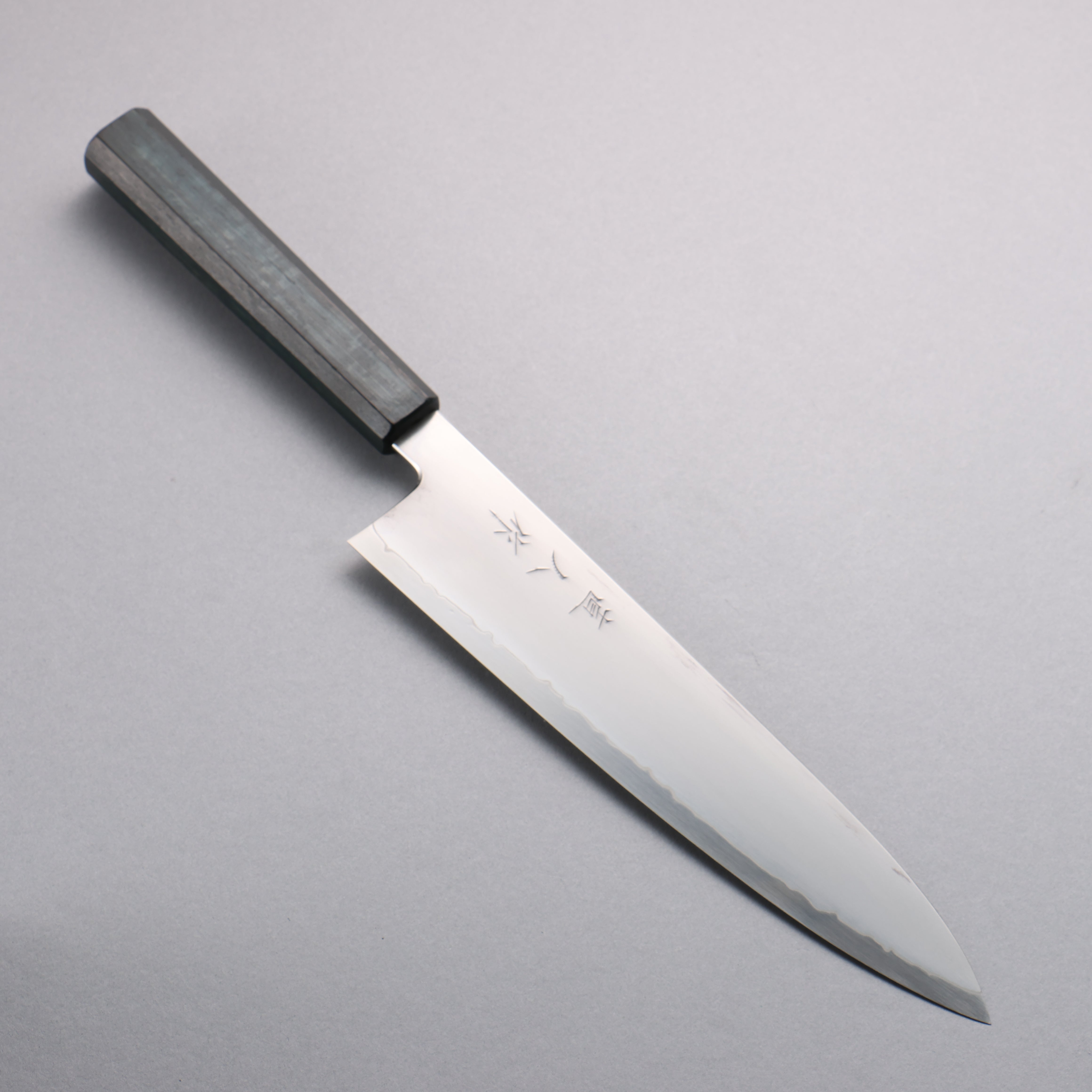 Naohito Myojin SG2 Kasumitogi Gyuto 240mm Oak (Indigo Dyed) Handle - Japanny - Best Japanese Knife