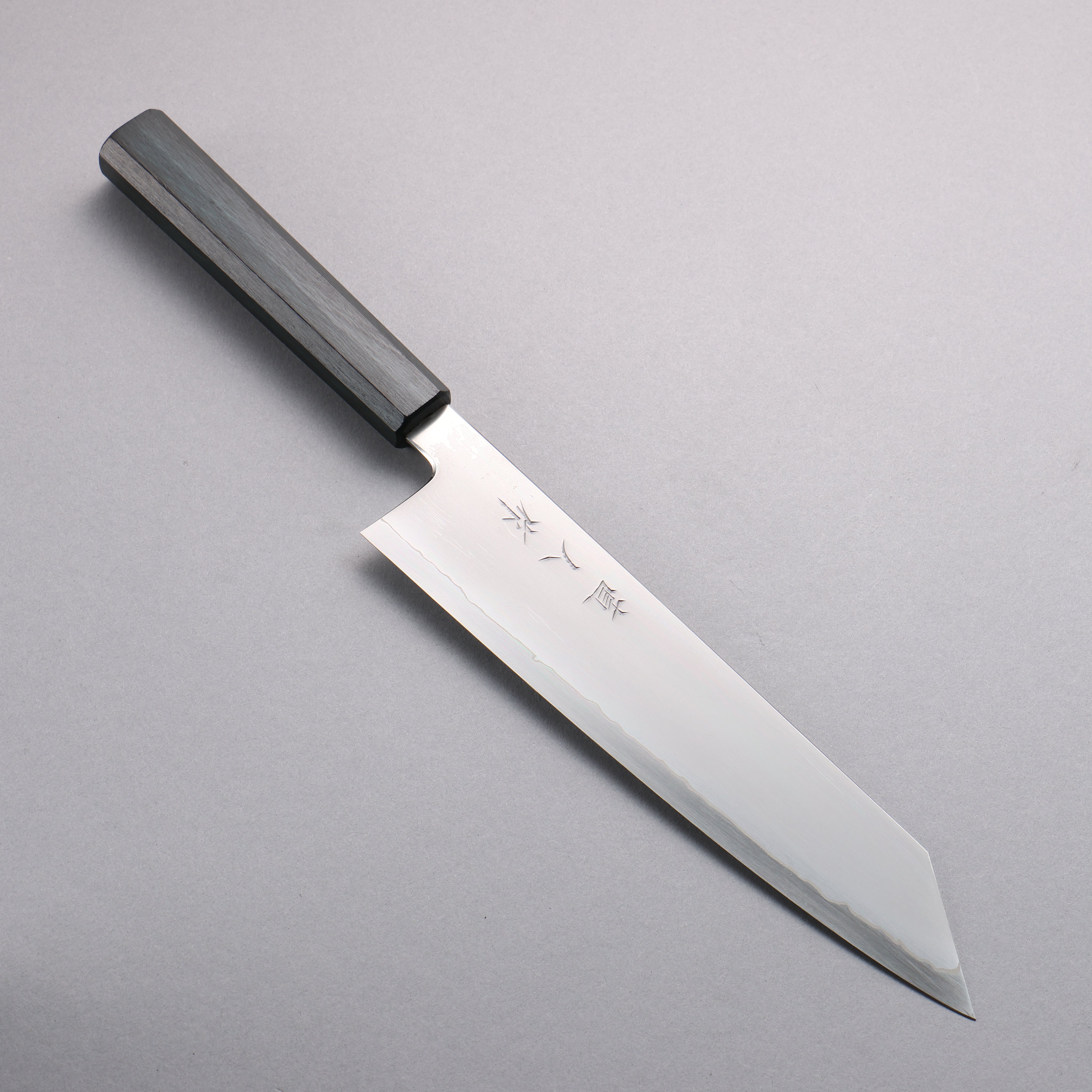 Naohito Myojin SG2 Kasumitogi Kiritsuke Gyuto 240mm Oak (Indigo Dyed) Handle - Japanny - Best Japanese Knife