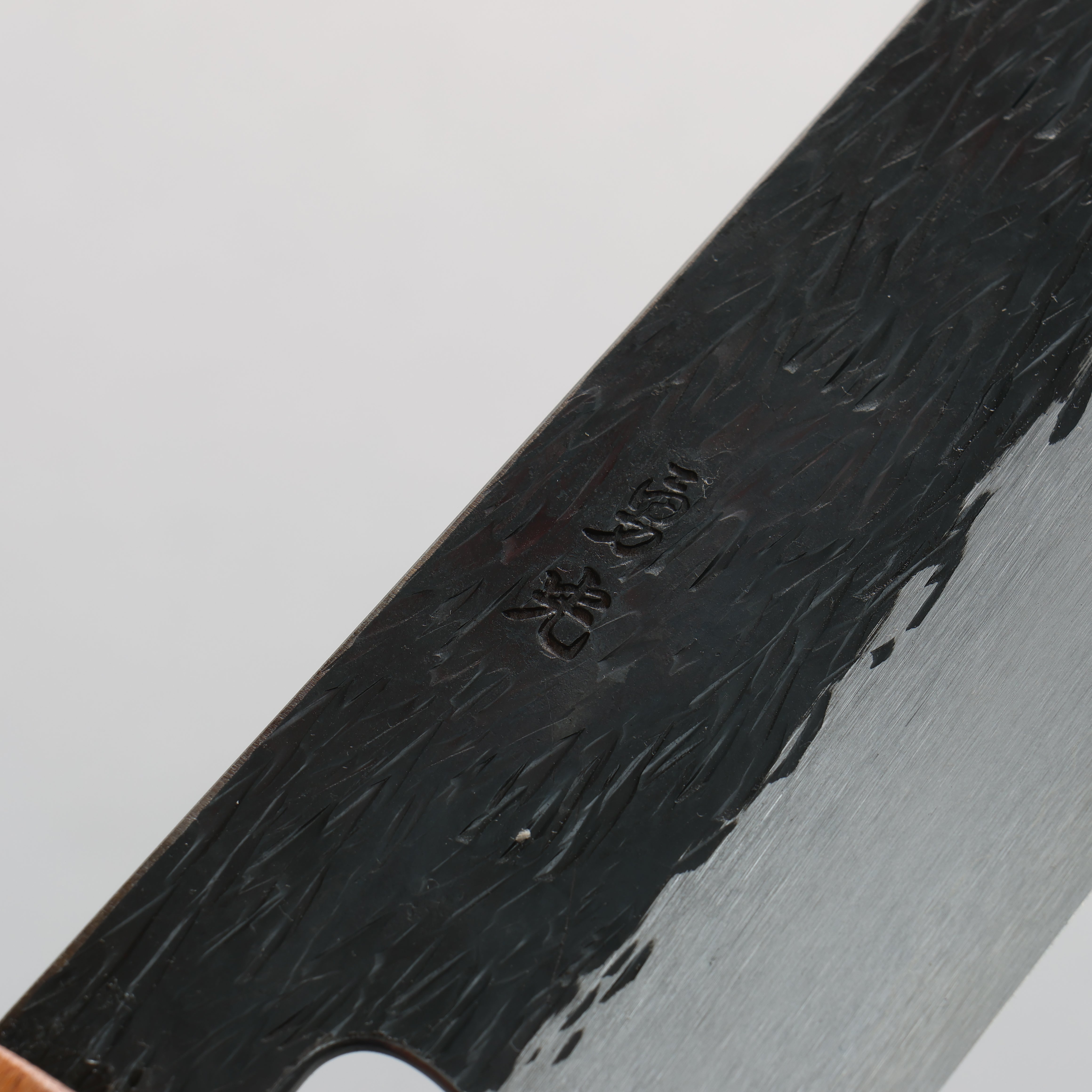 Isamitsu Abe White Steel No.1 Hammered Gyuto 240mm Japanese Elm (pentagonal) Handle - Japanny - Best Japanese Knife
