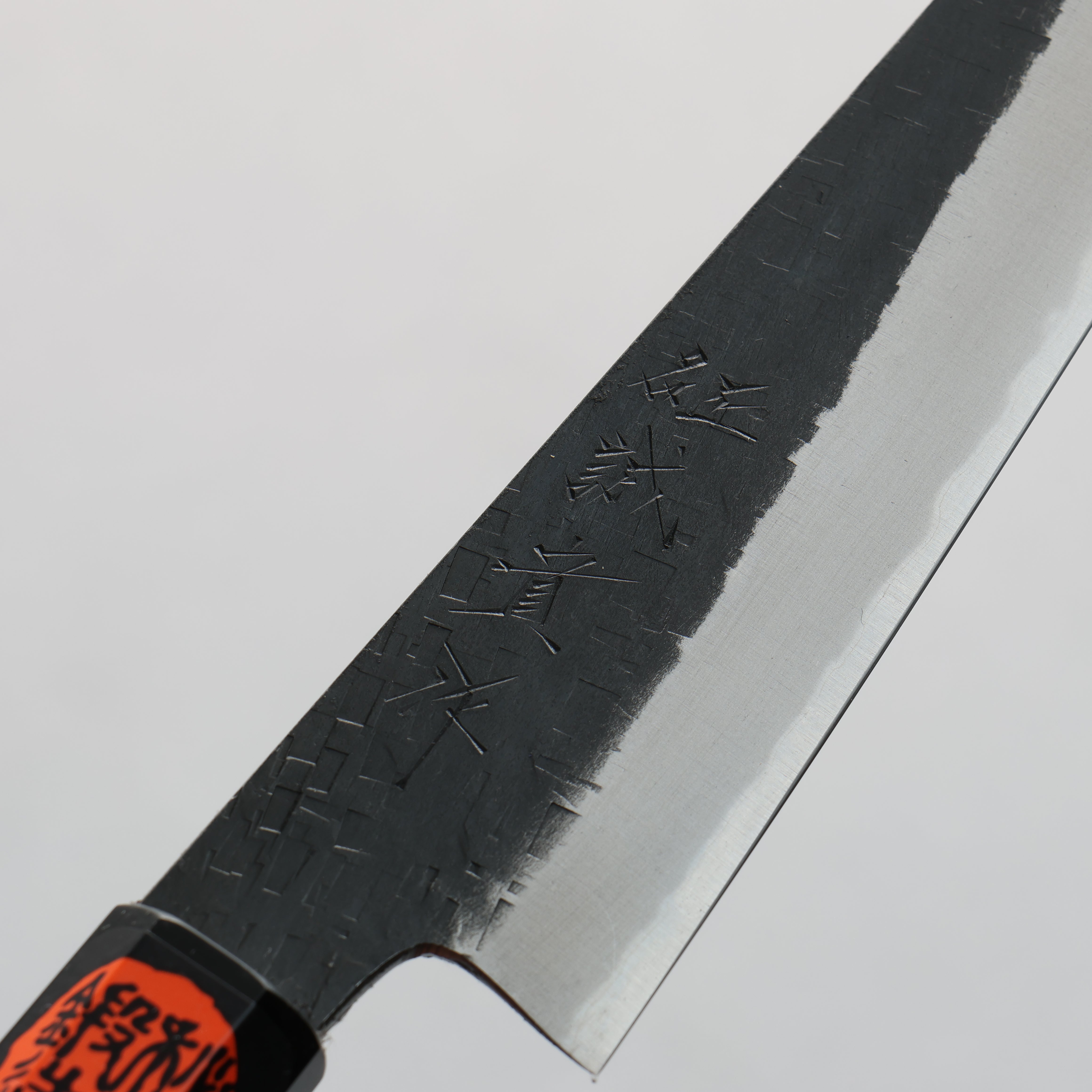Shigeki Tanaka TEKKA Blue Steel No.2 Kurouchi Hammered(square) Kiritsuke Petty-Utility 150mm Walnut Handle - Japanny - Best Japanese Knife
