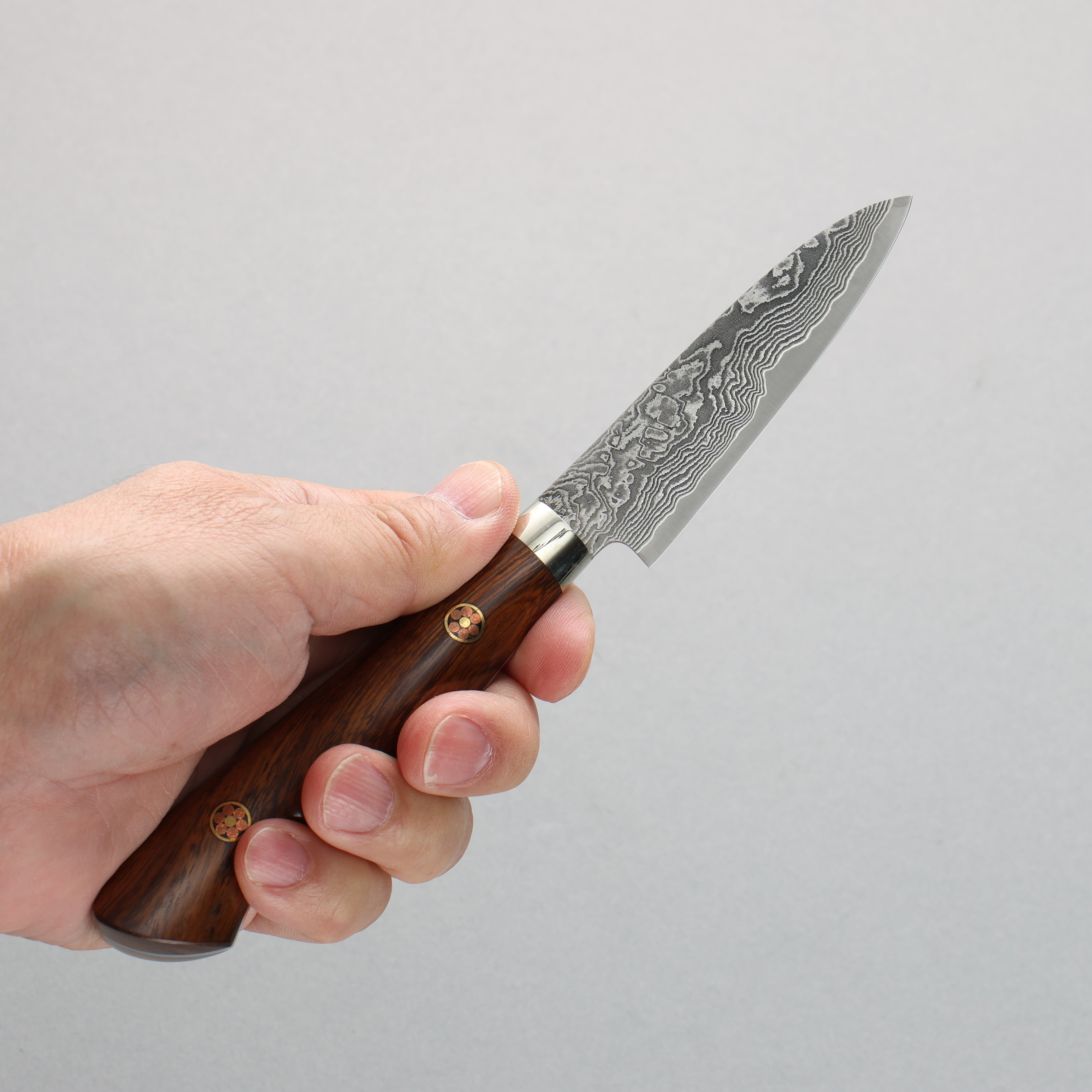 Shigeki Tanaka (No engraving) SG2 Damascus Paring 95mm Ironwood Handle - Japanny - Best Japanese Knife