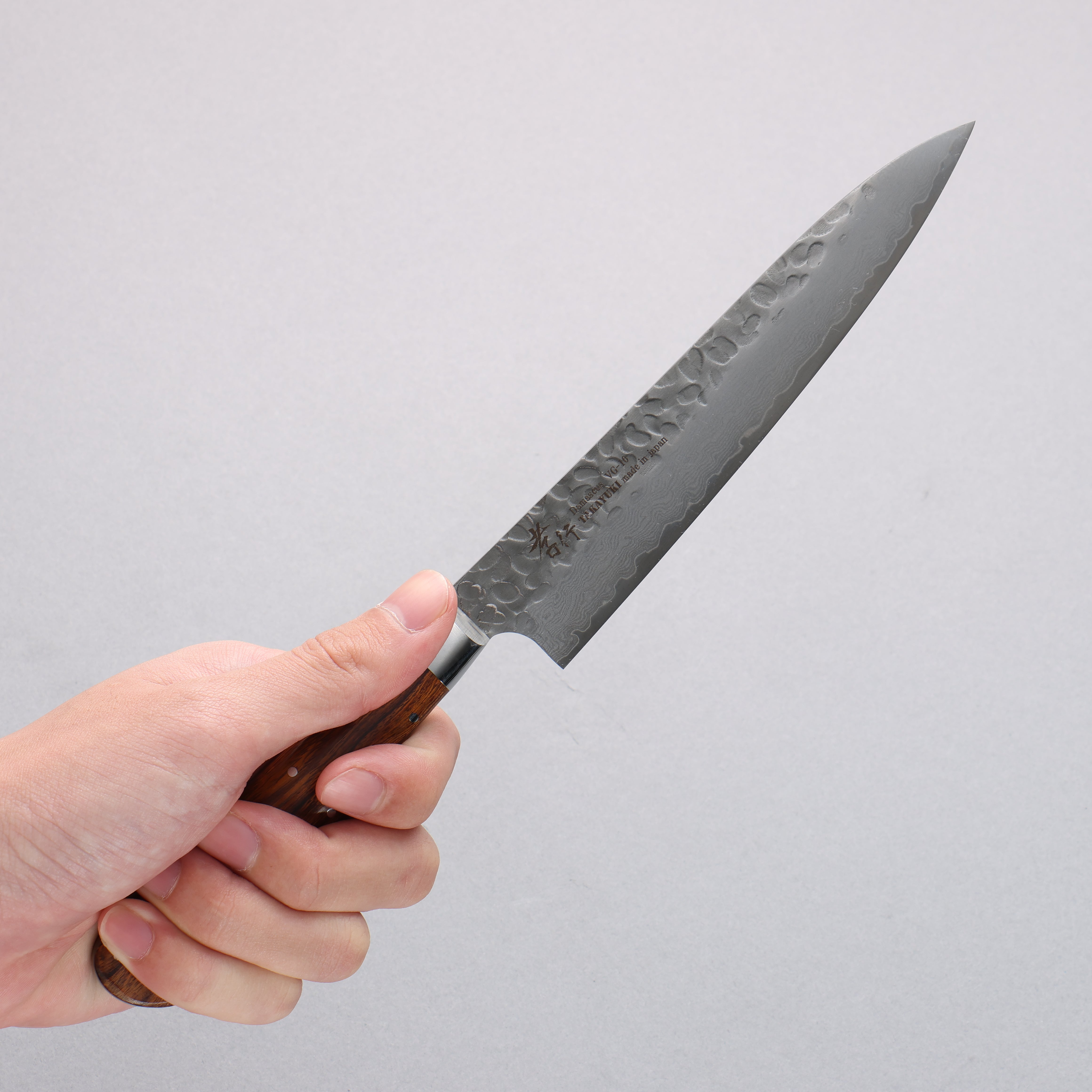 Sakai Takayuki VG10 33 Layer Damascus Petty-Utility 150mm Desert Ironwood(Sugihara model) Handle - Japanny - Best Japanese Knife