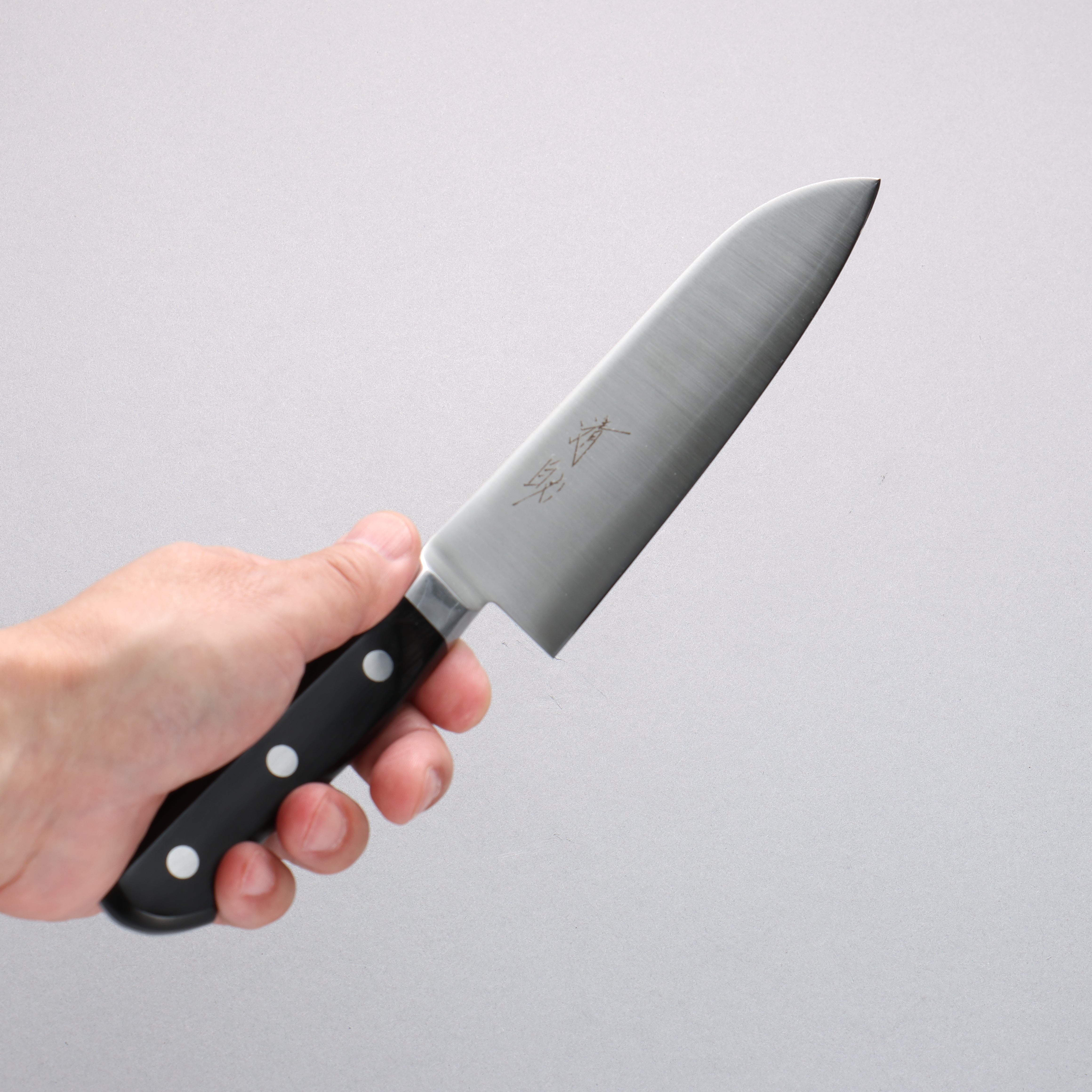 Seisuke Stainless Steel Small Santoku 150mm Black Pakka wood Handle - Japanny - Best Japanese Knife