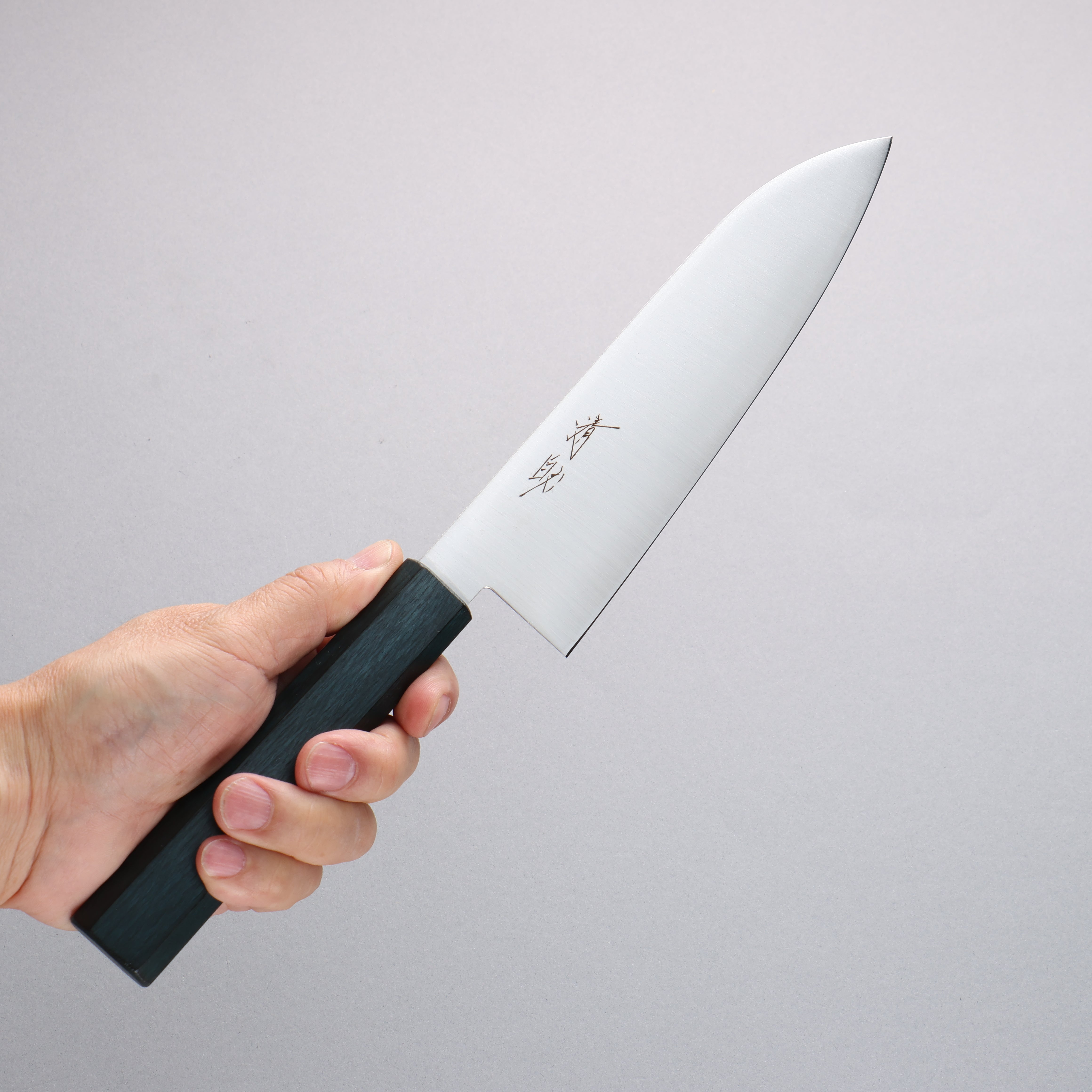 Seisuke VG10 Santoku 180mm Oak (Indigo Dyed) Handle - Japanny - Best Japanese Knife