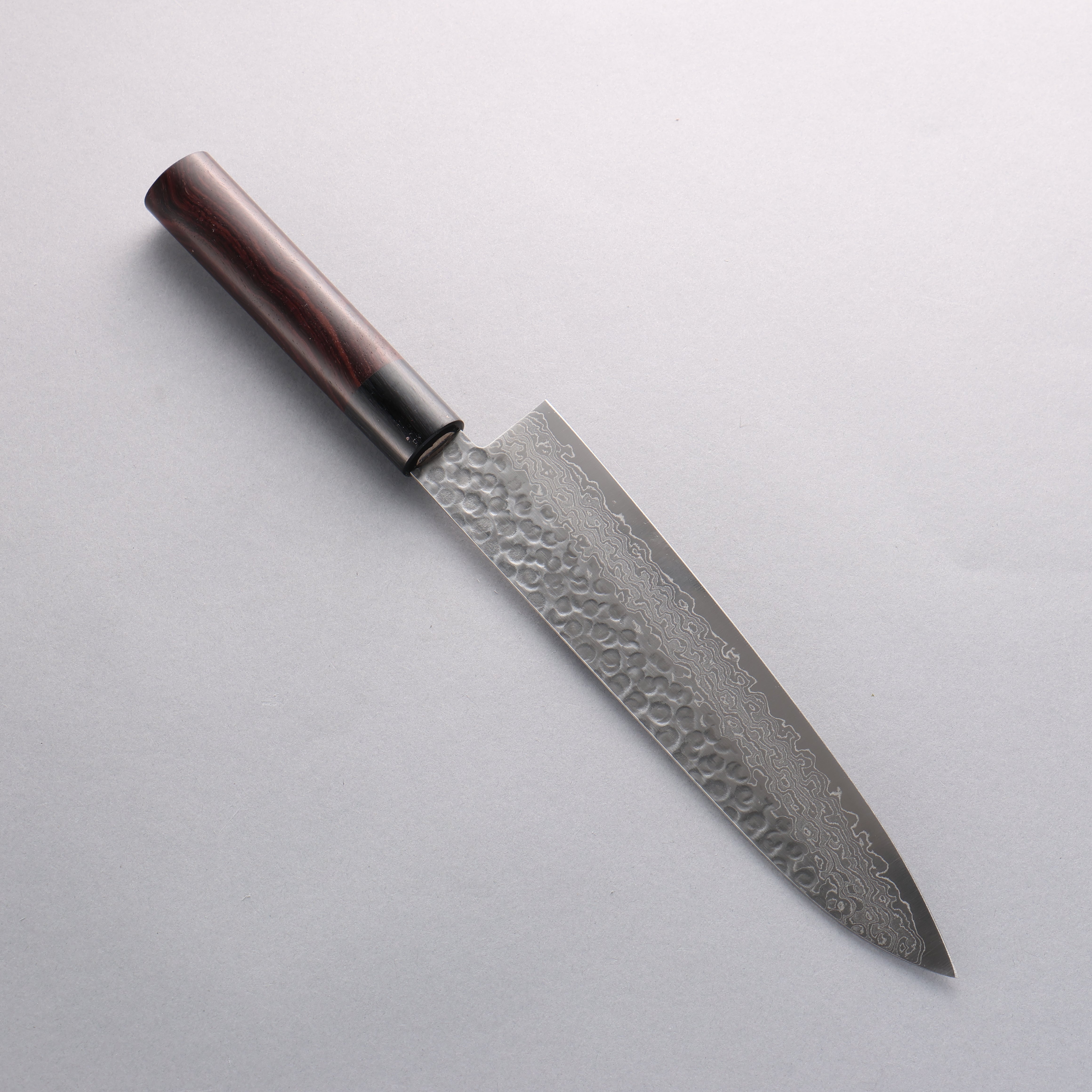 Seisuke Sumi VG10 16 Layer Hammered Damascus Gyuto 210mm Shitan Handle - Japanny - Best Japanese Knife
