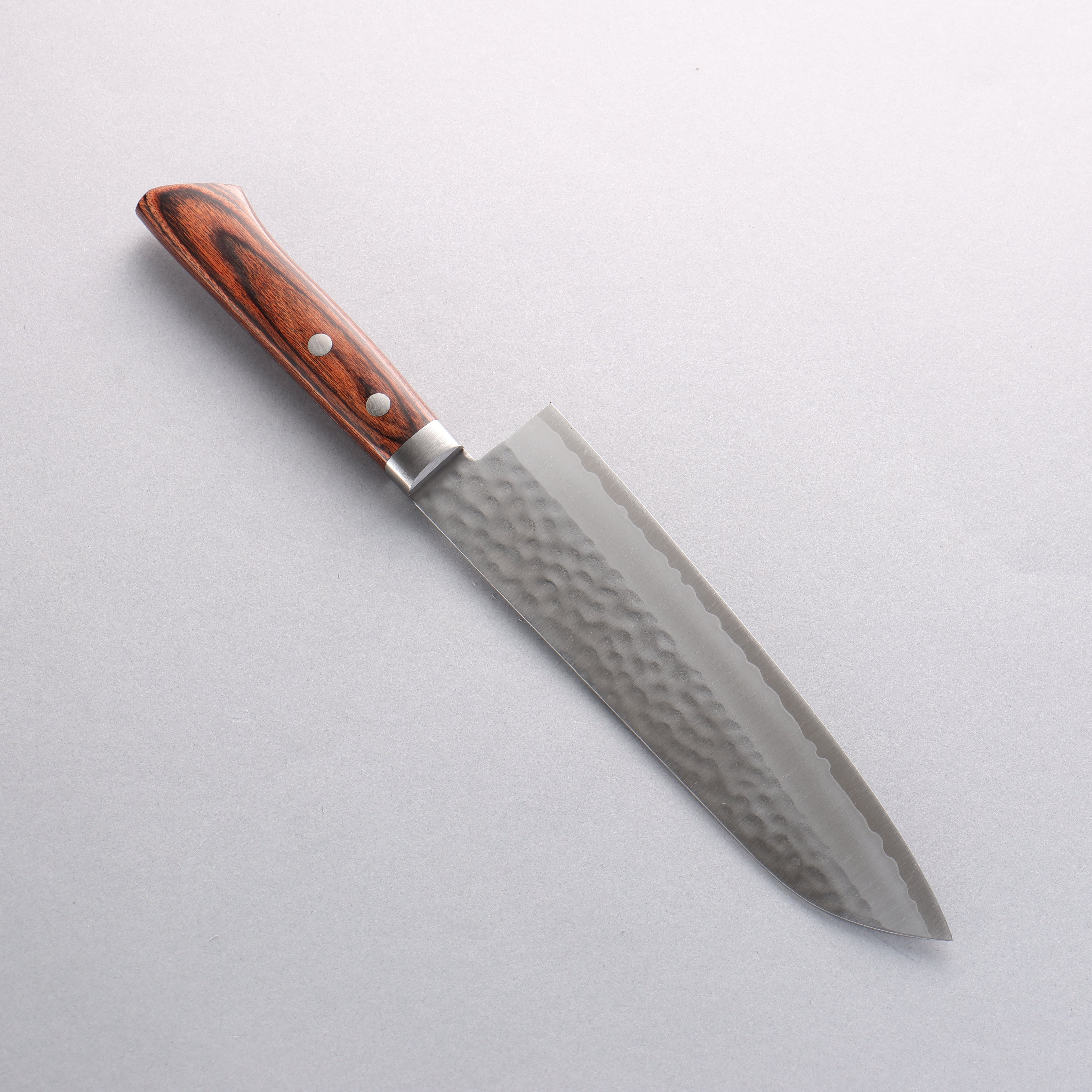 Seisuke VG1 Hammered Gyuto 180mm Mahogany Handle - Japanny - Best Japanese Knife