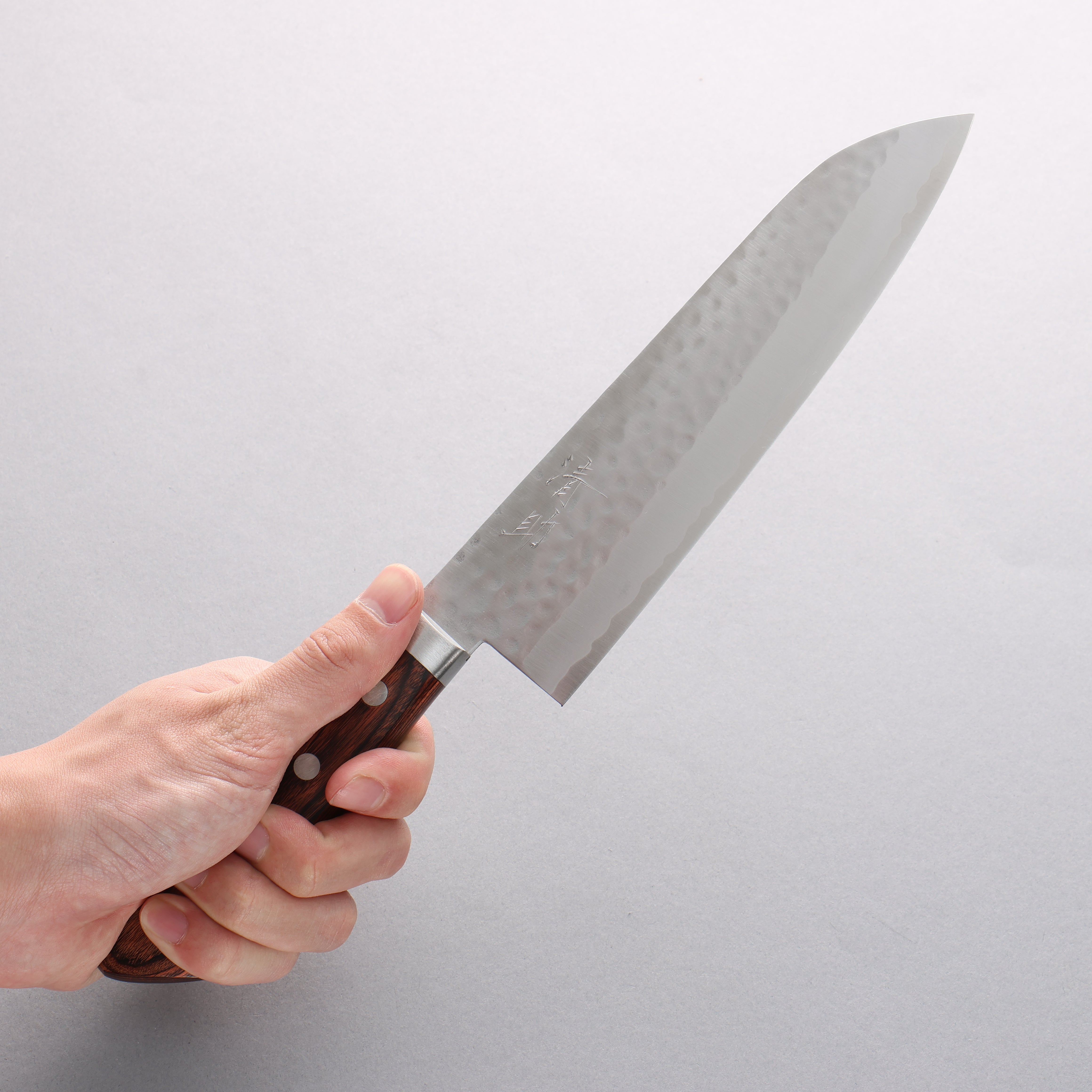 Seisuke VG1 Hammered Gyuto 180mm Mahogany Handle - Japanny - Best Japanese Knife