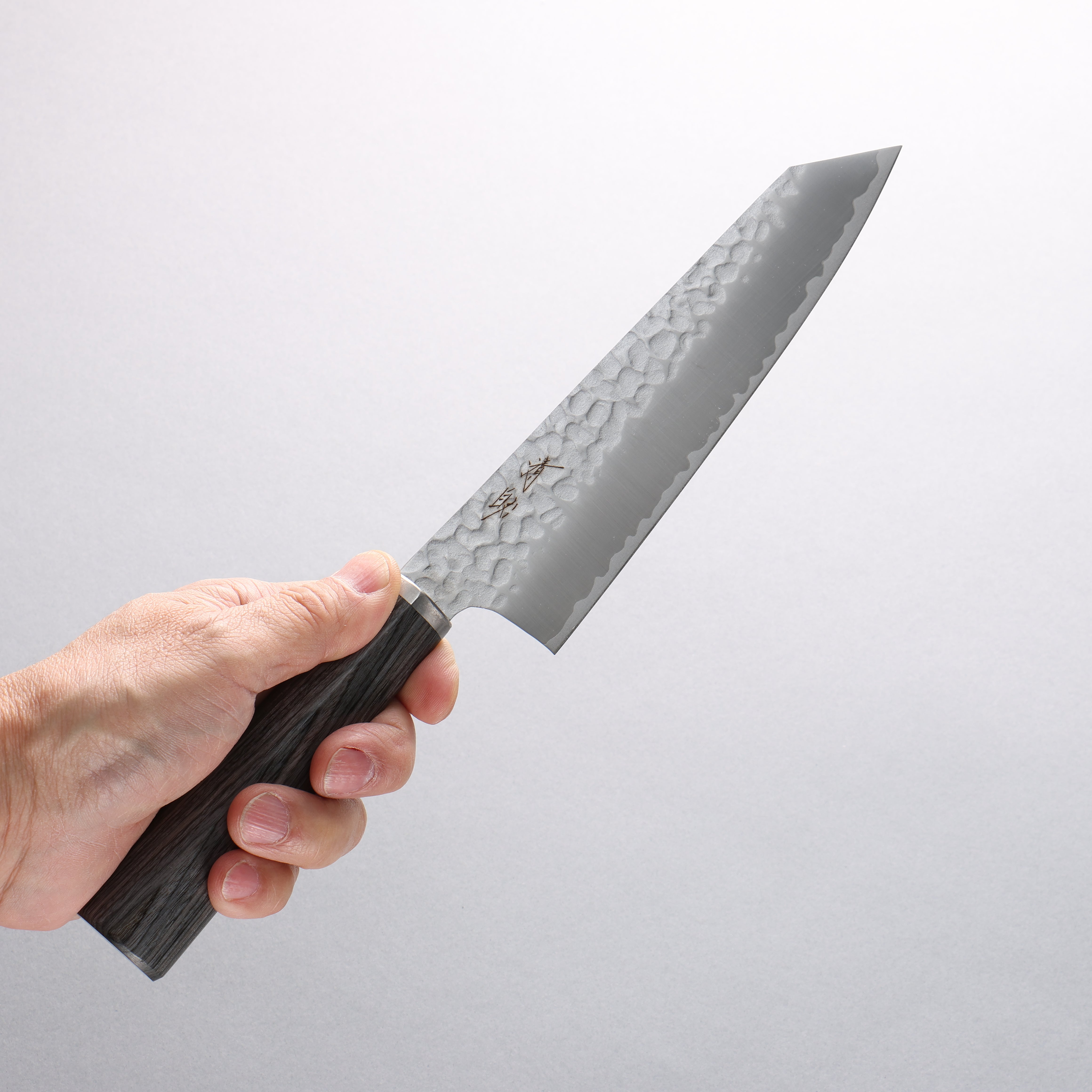 Seisuke VG10 Hammered Bunka 165mm Charcoal Gray Pakka wood Handle - Japanny - Best Japanese Knife