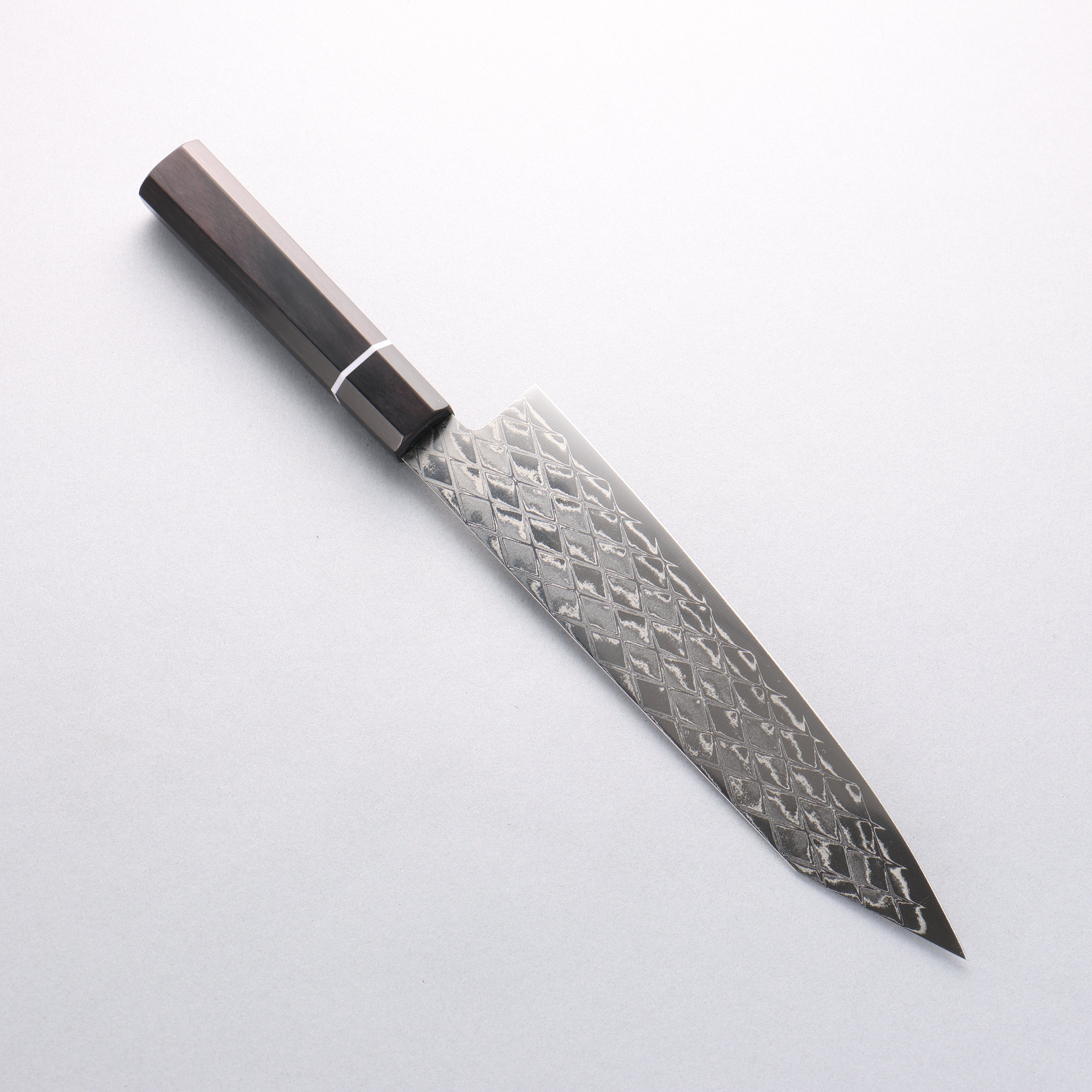 Seisuke AUS10 Mirror Crossed Kiritsuke Gyuto 210mm Black Pakka wood Handle - Japanny - Best Japanese Knife