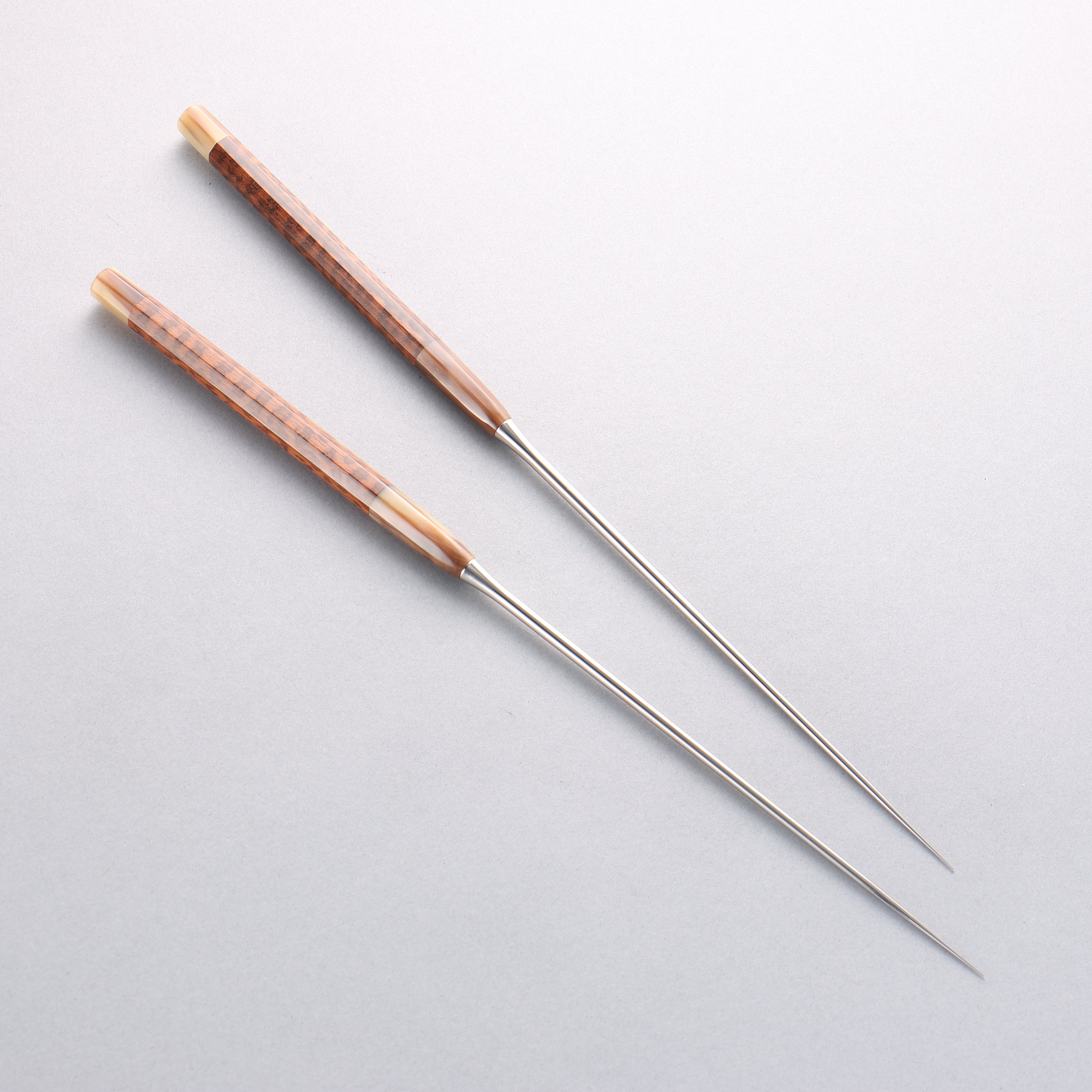 Stainless Steel Moribashi Snakewood (with Double Marble Horns) Handle 180mm - Japanny - Best Japanese Knife