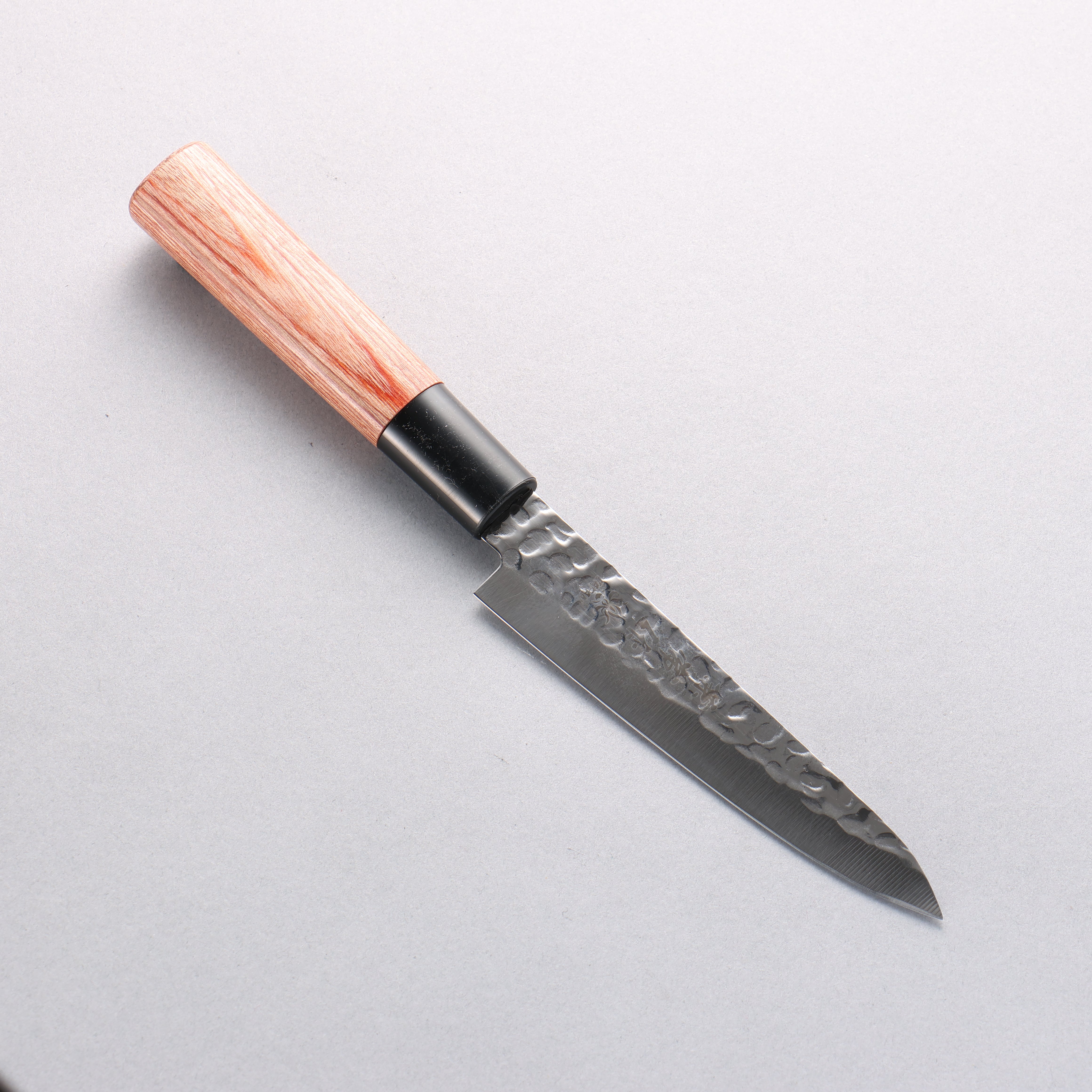 Kanetsune DSR-1K6 Hammered Petty-Utility 120mm Red Pakka wood Handle - Japanny - Best Japanese Knife