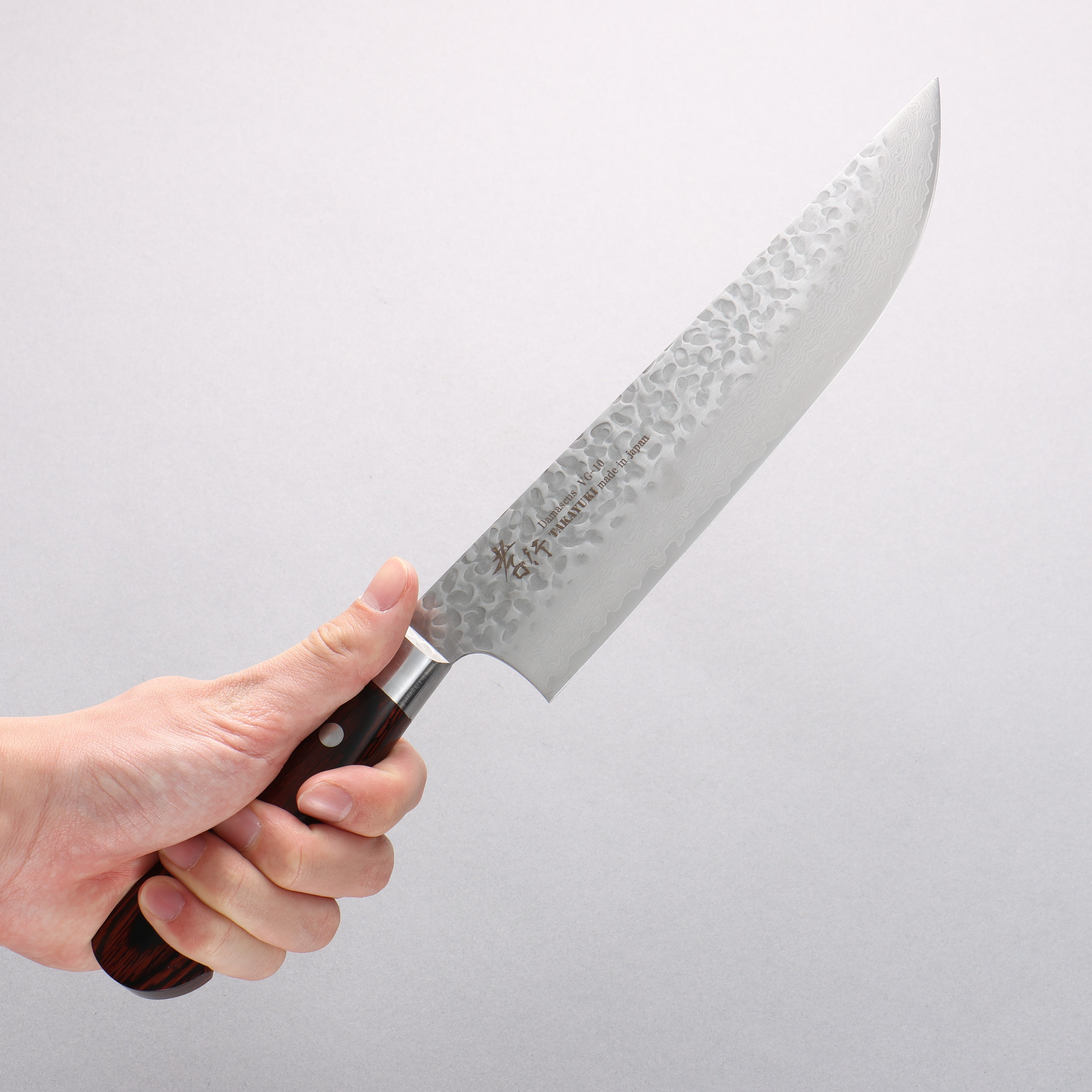 Sakai Takayuki VG10 33 Layer Damascus Butcher 210mm Mahogany Pakka wood Handle (Super Deal) - Japanny - Best Japanese Knife
