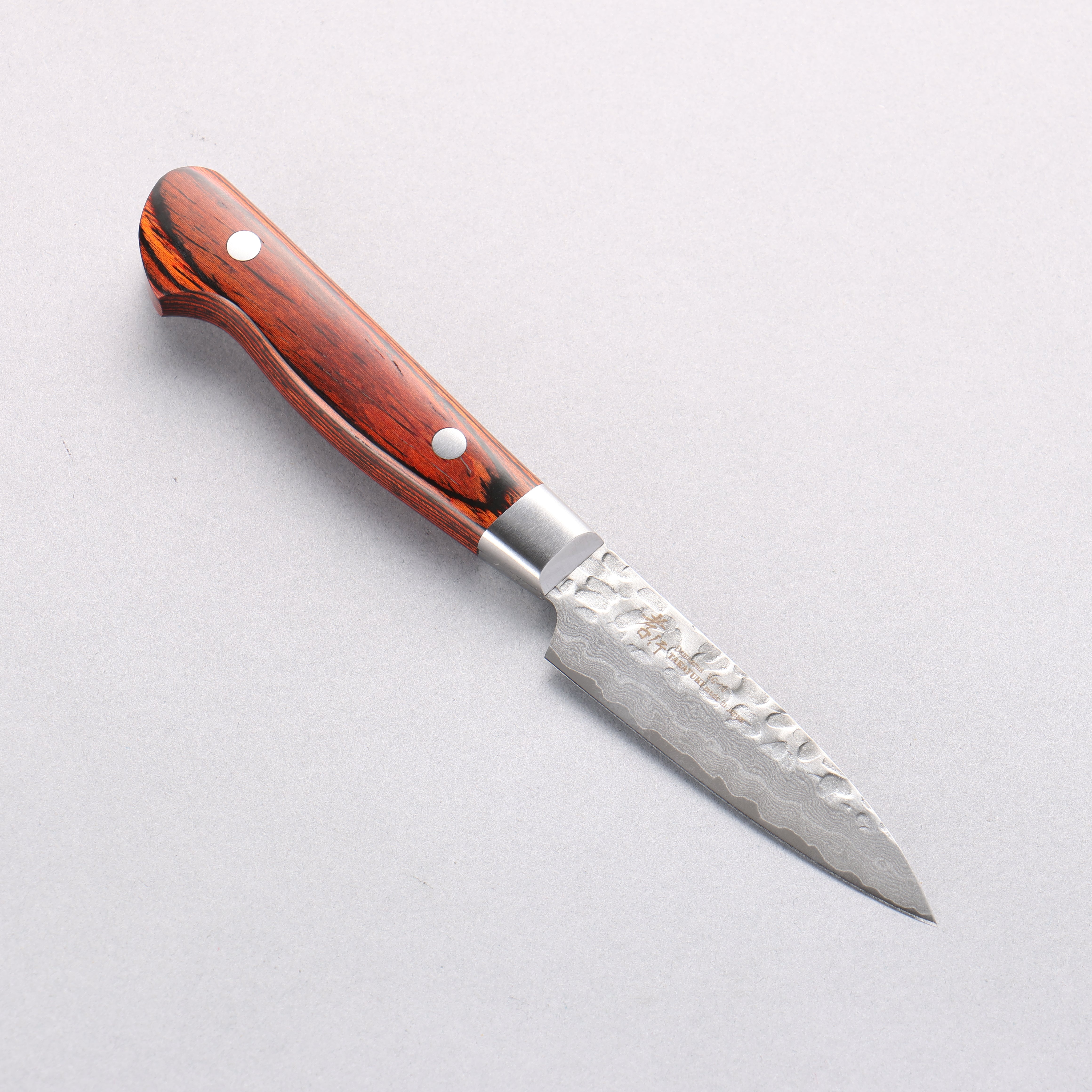 Sakai Takayuki VG10 33 Layer Damascus Petty-Utility 80mm Mahogany Pakka wood Handle - Japanny - Best Japanese Knife