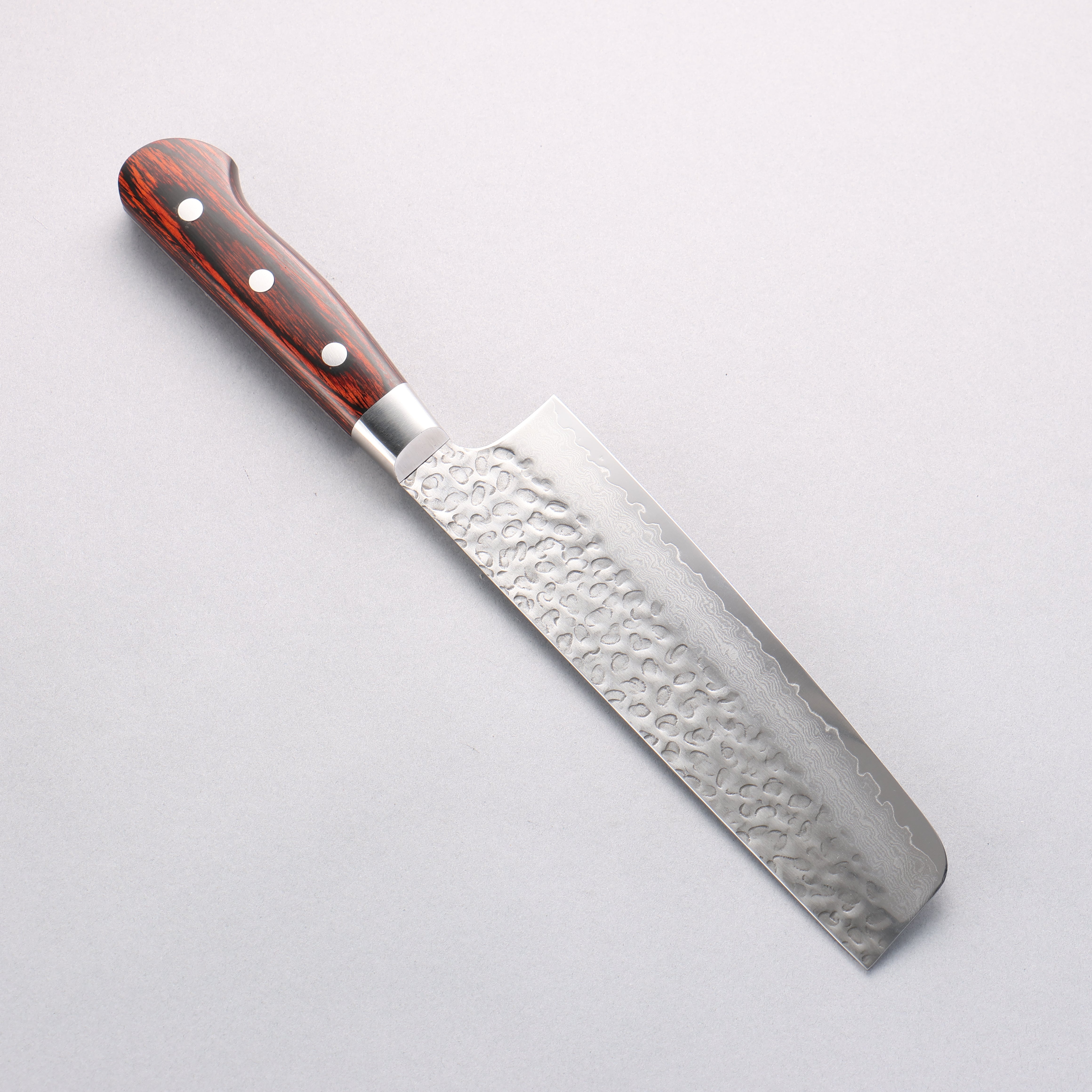 Sakai Takayuki VG10 33 Layer Damascus Nakiri 160mm Mahogany Pakka wood Handle - Japanny - Best Japanese Knife