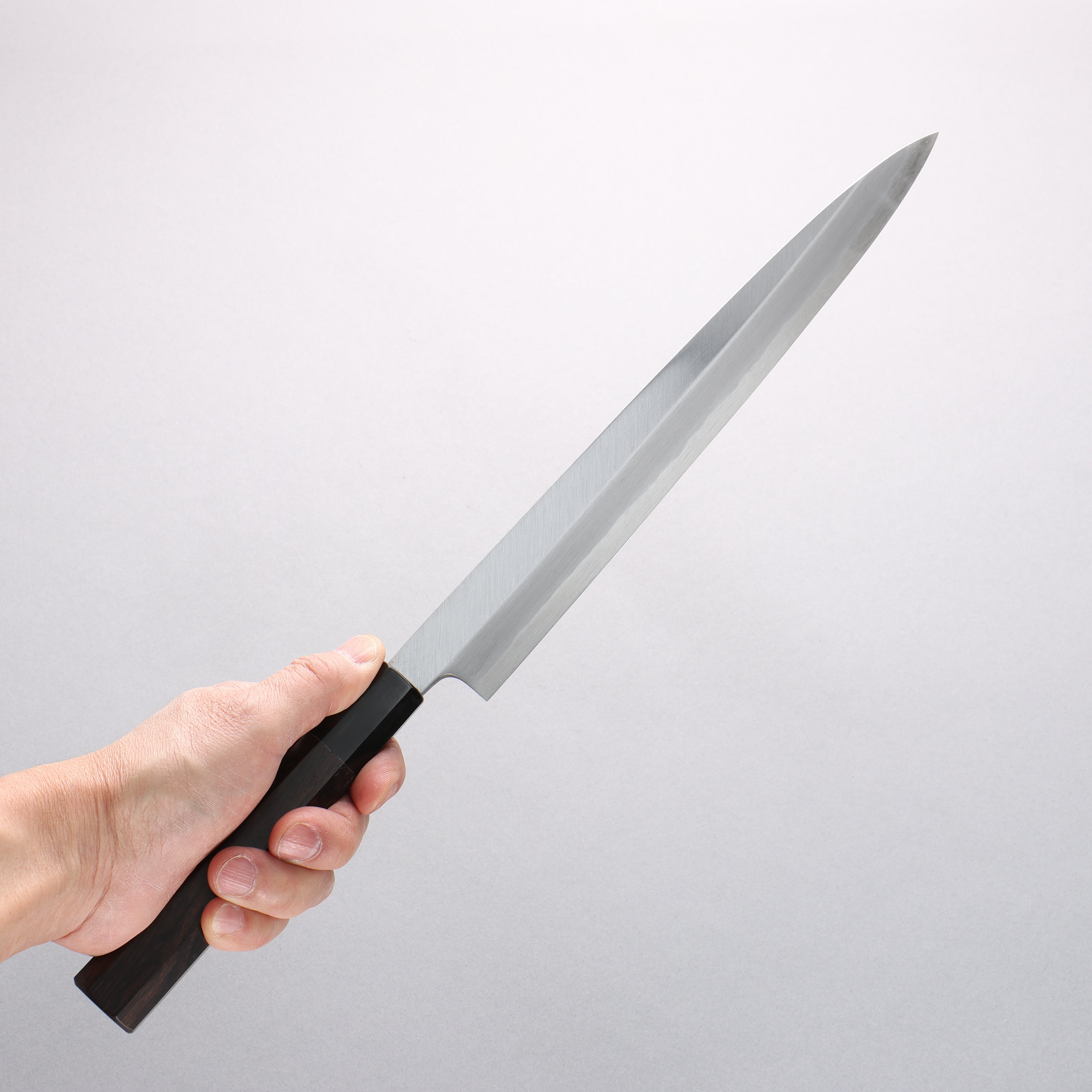 Minamoto Akitada Blue Steel No.1 Yanagiba 270mm Ebony Wood Handle - Japanny - Best Japanese Knife