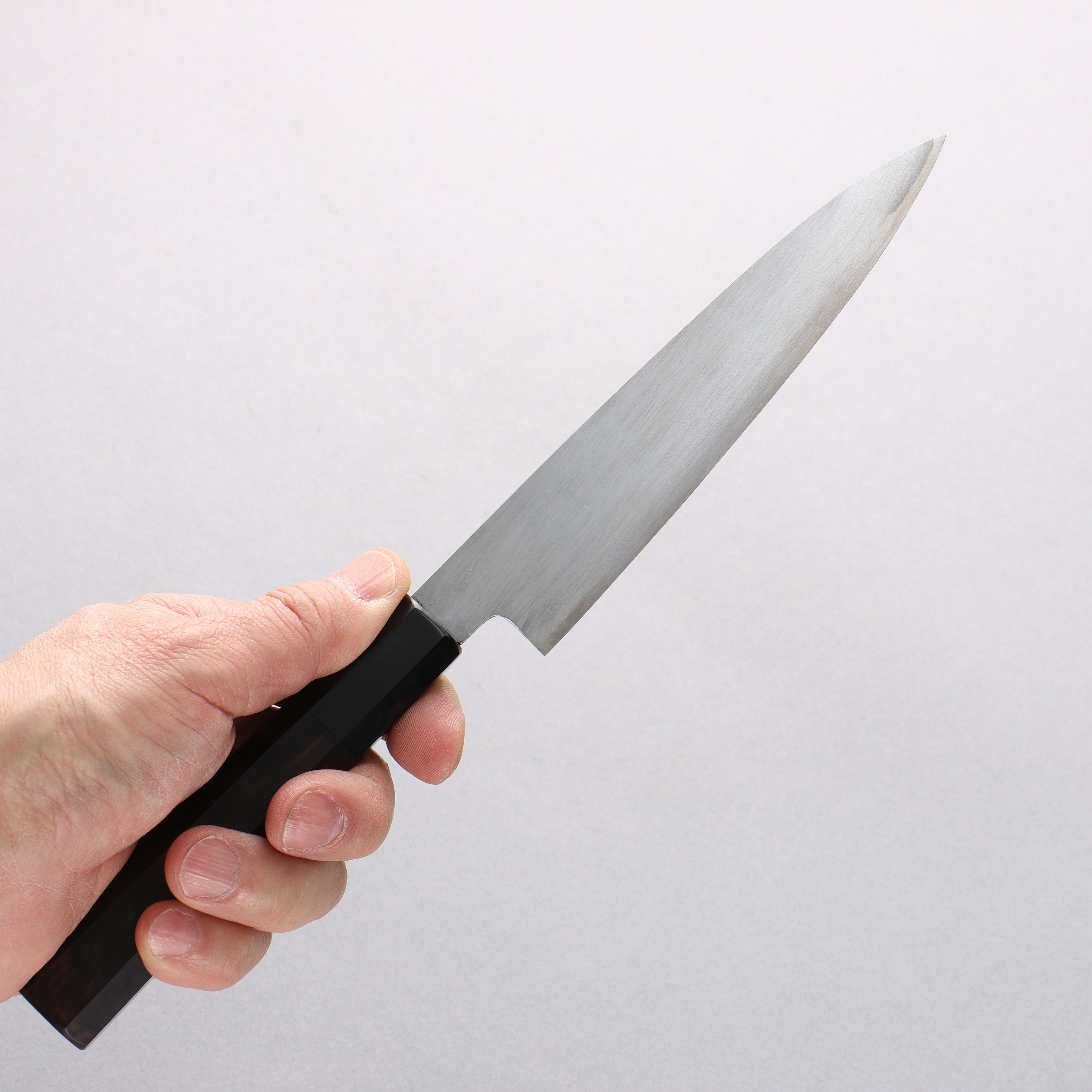 Minamoto Akitada White Steel No.2 Petty-Utility 150mm Ebony Wood Handle - Japanny - Best Japanese Knife