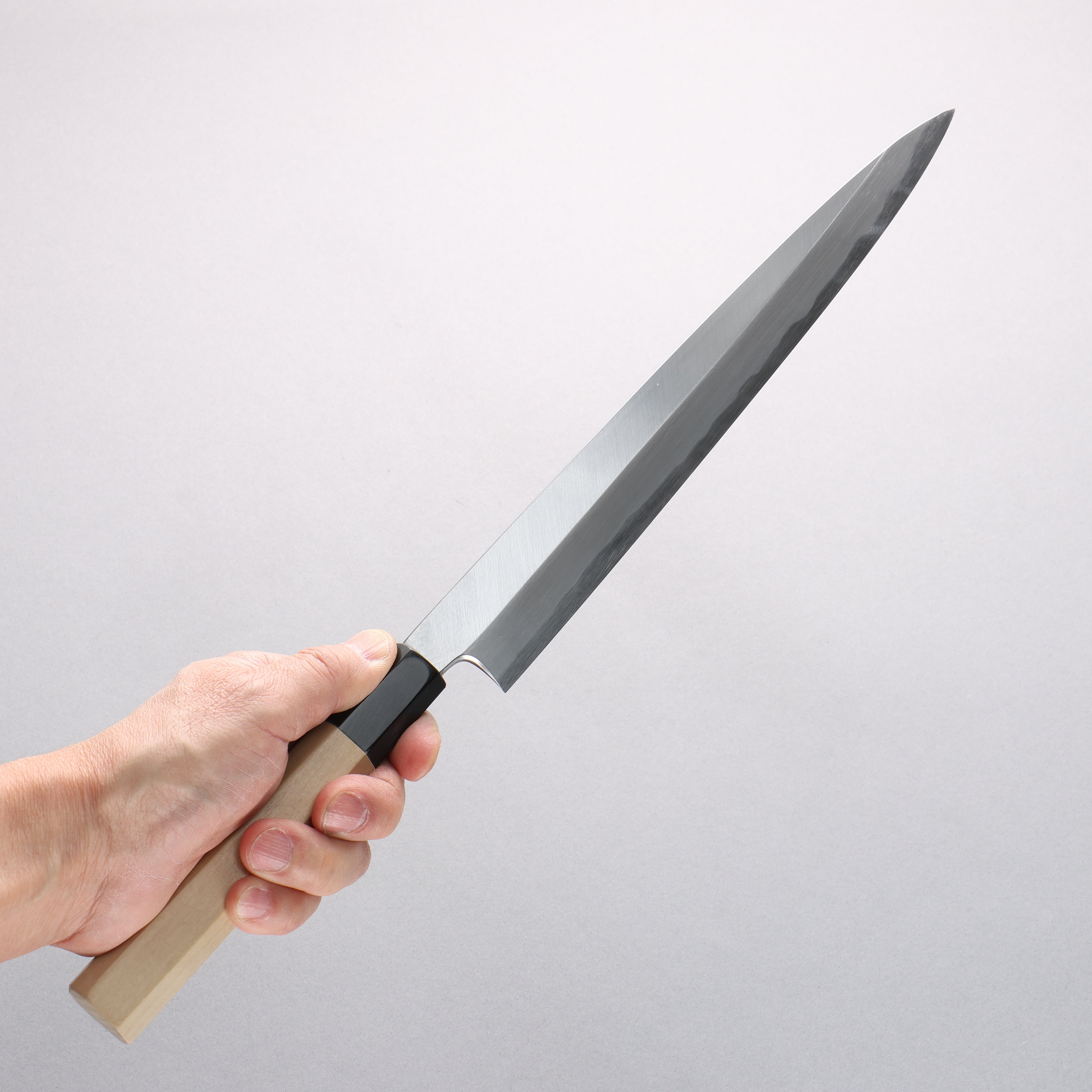 Minamoto Akitada White Steel No.2 Yanagiba 270mm Magnolia (Ferrule: Water Buffalo Horn) Handle - Japanny - Best Japanese Knife