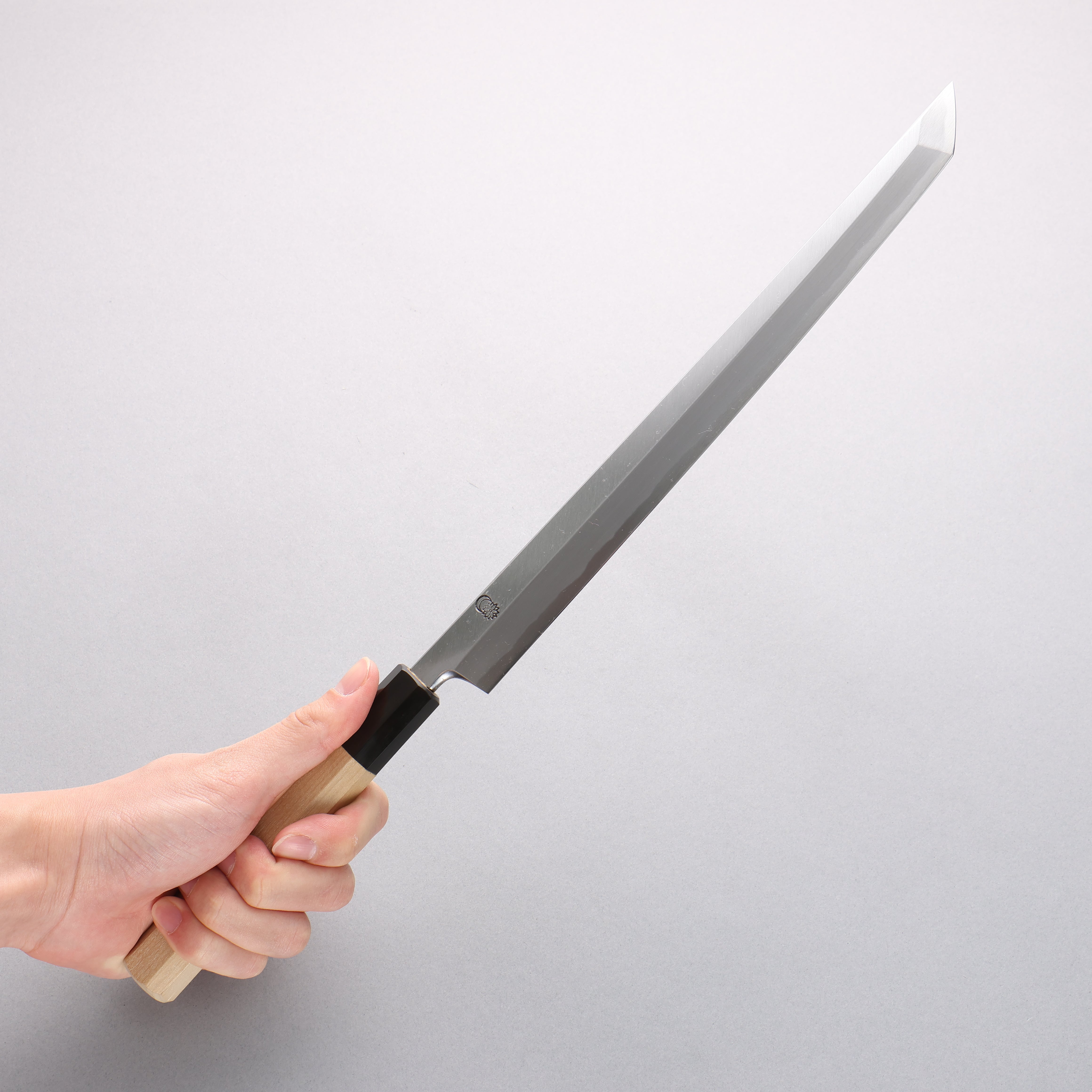 Kikuzuki White Steel No.2 Kasumitogi Sakimaru Takohiki 270mm Magnolia Handle - Japanny - Best Japanese Knife