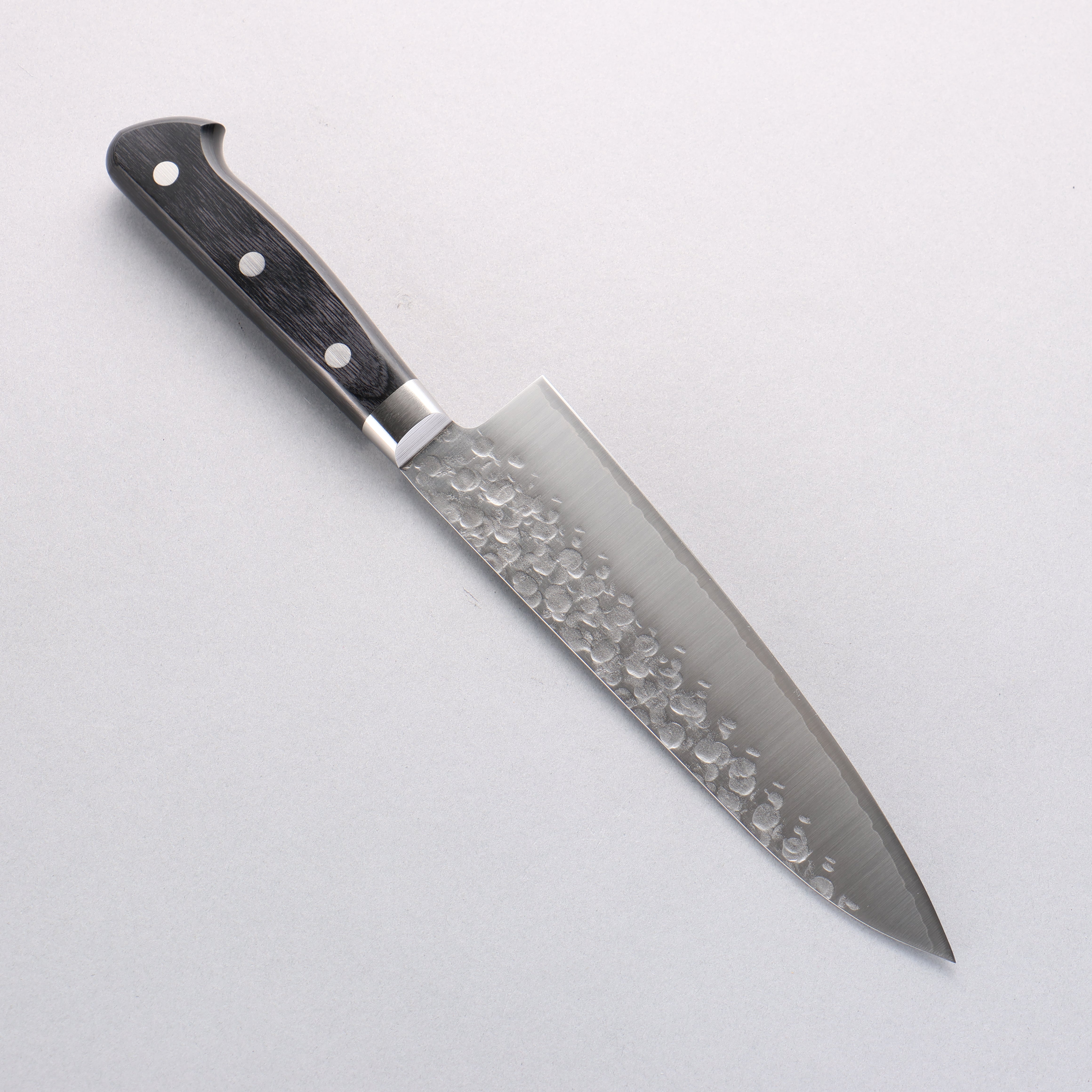 Takamura Knives VG10 Hammered Gyuto 180mm Black Pakka wood Handle - Japanny - Best Japanese Knife