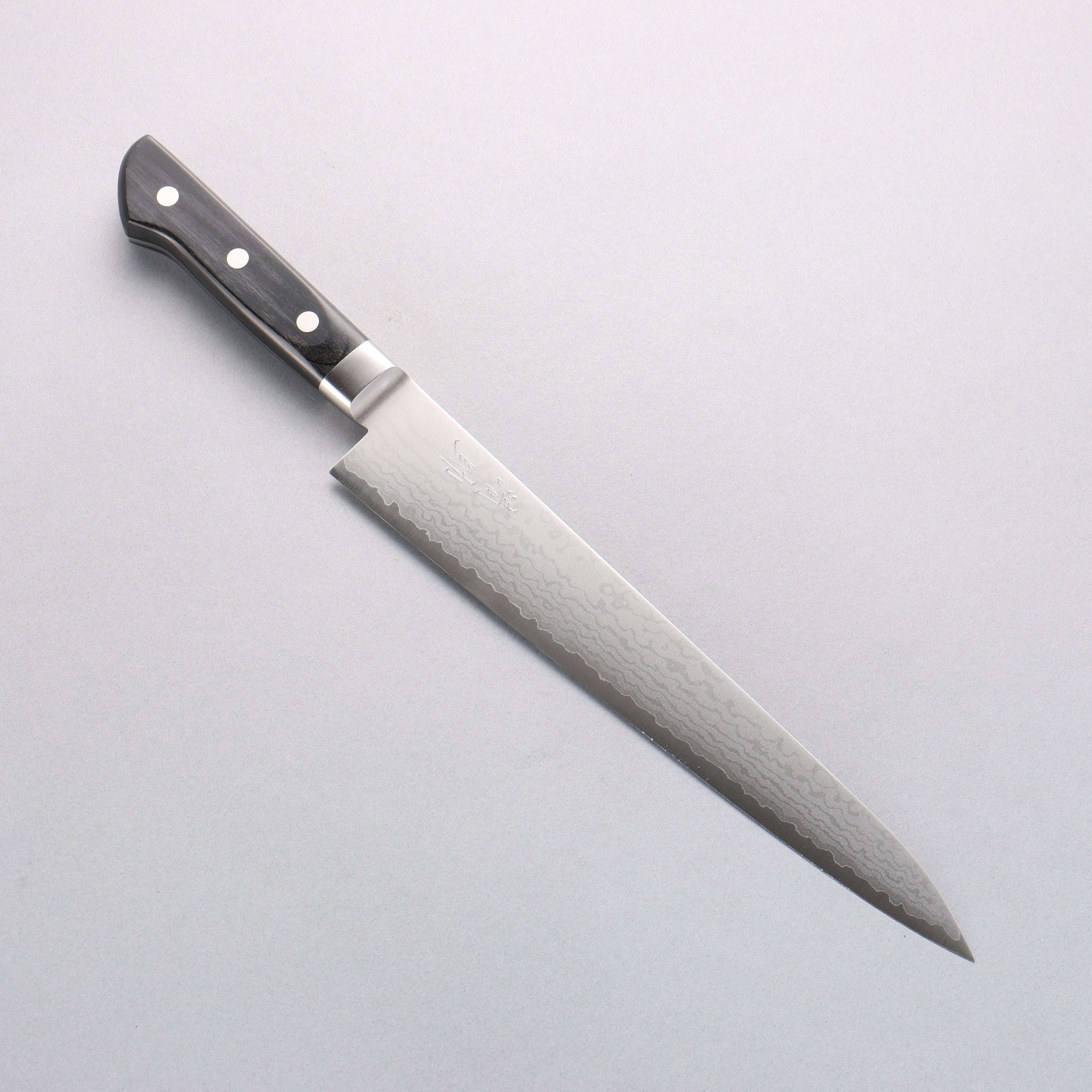 Seisuke VG10 Damascus Sujihiki 240mm Black Pakka wood Handle - Japanny - Best Japanese Knife