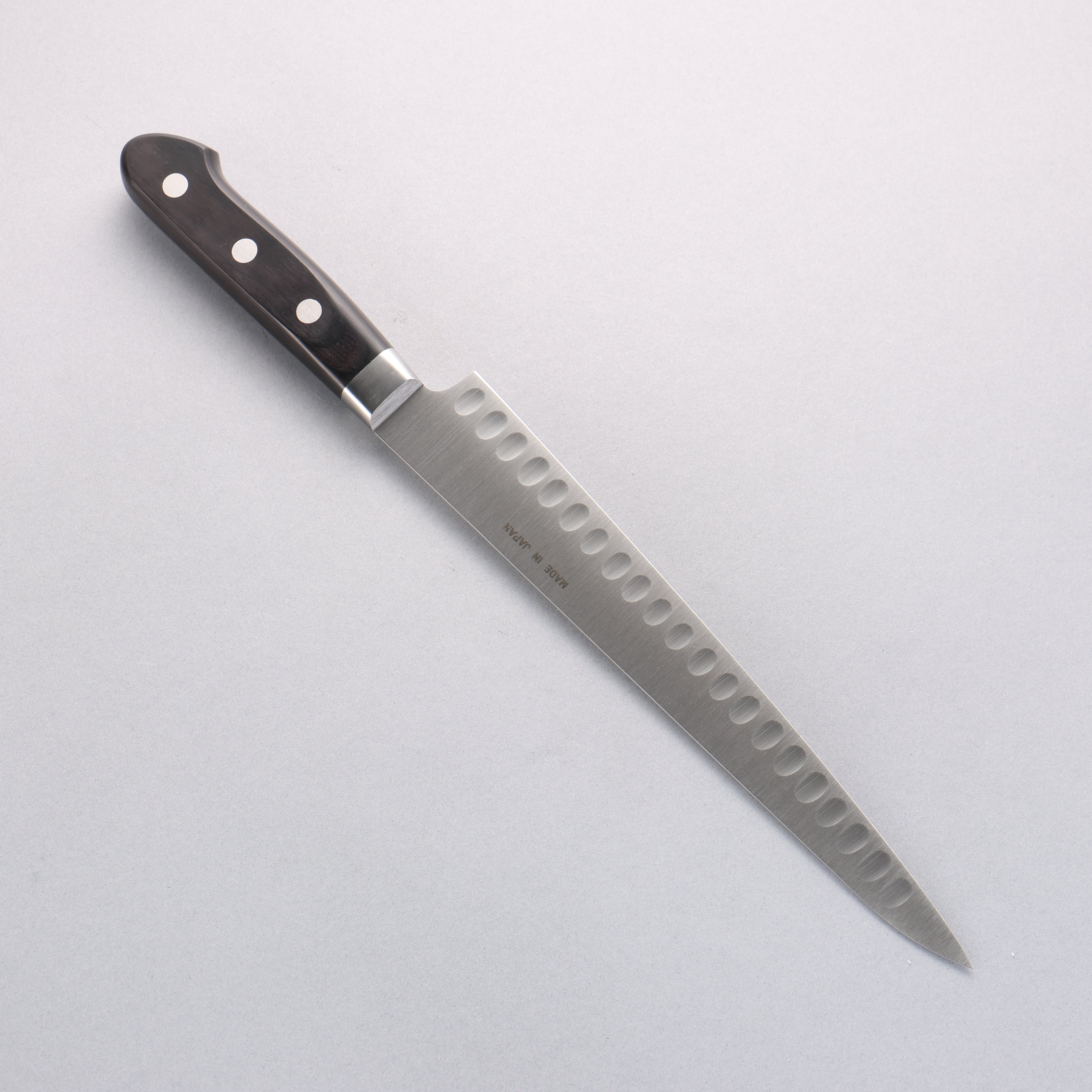 Seisuke Swedish Steel-stn Sujihiki Salmon 240mm Black Pakka wood Handle - Japanny - Best Japanese Knife