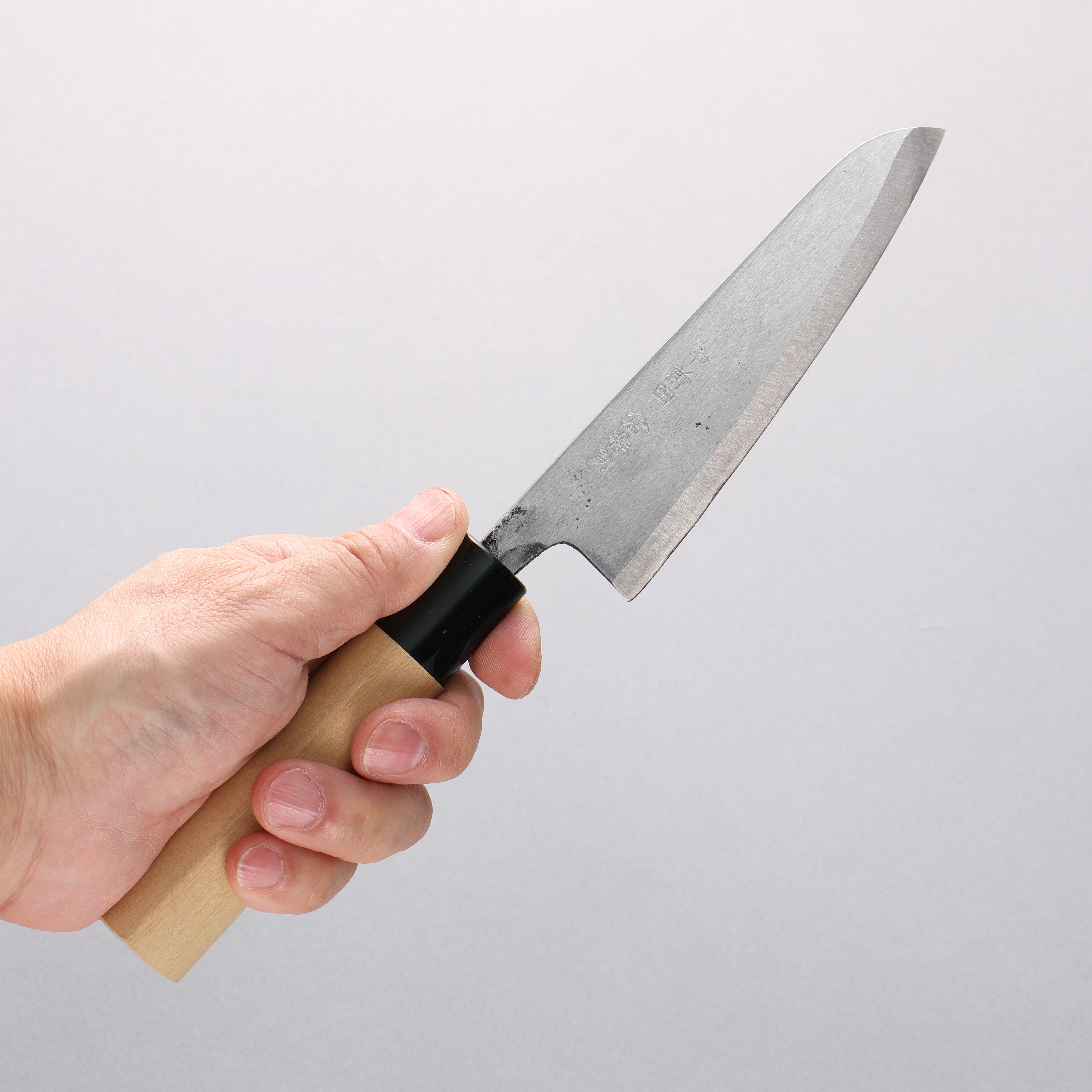 Nakaniida White Steel No.2 Migaki Finished Kawamuki 120mm Magnolia Handle - Japanny - Best Japanese Knife