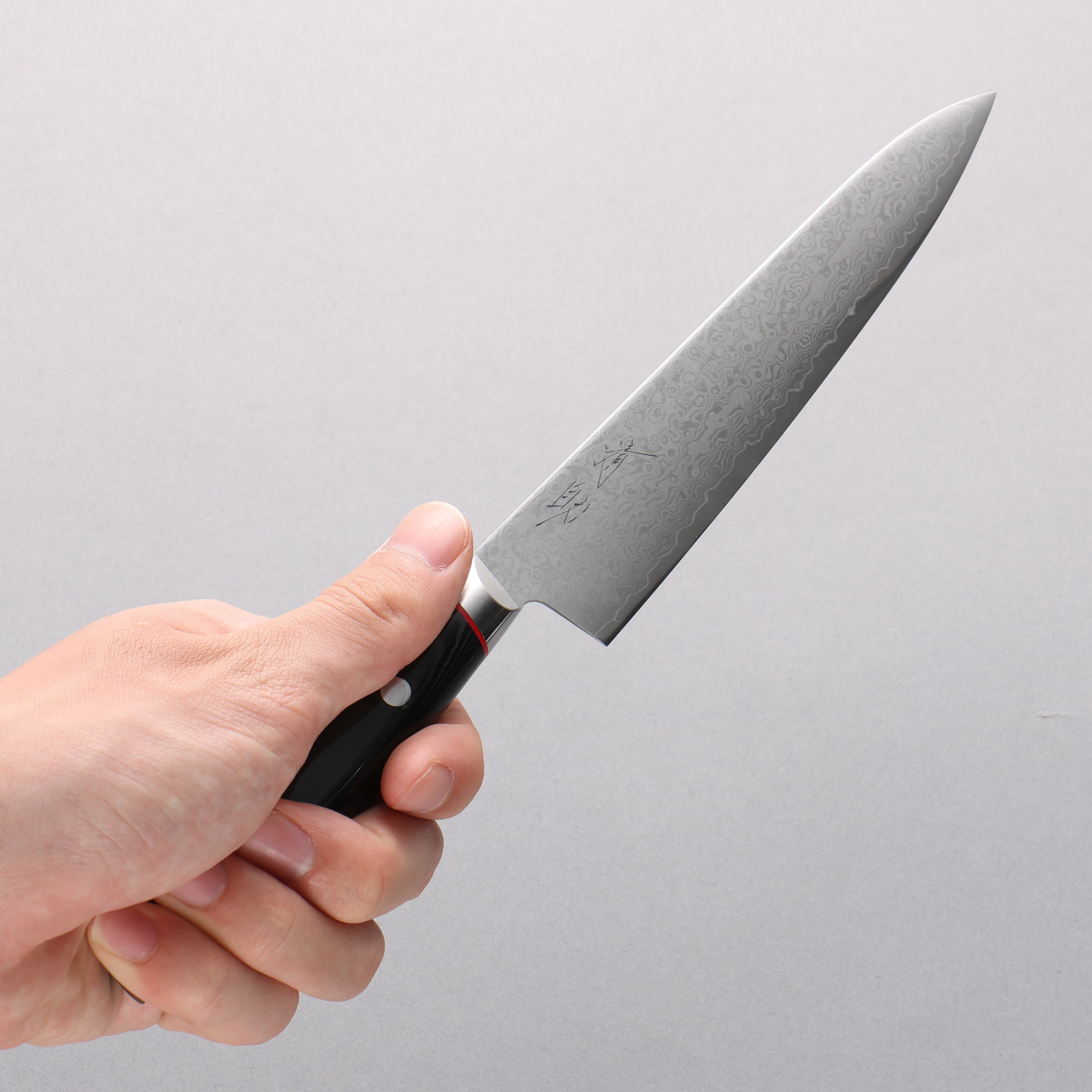 Seisuke Saiun VG10 Damascus Petty-Utility 150mm Black Micarta Handle - Japanny - Best Japanese Knife