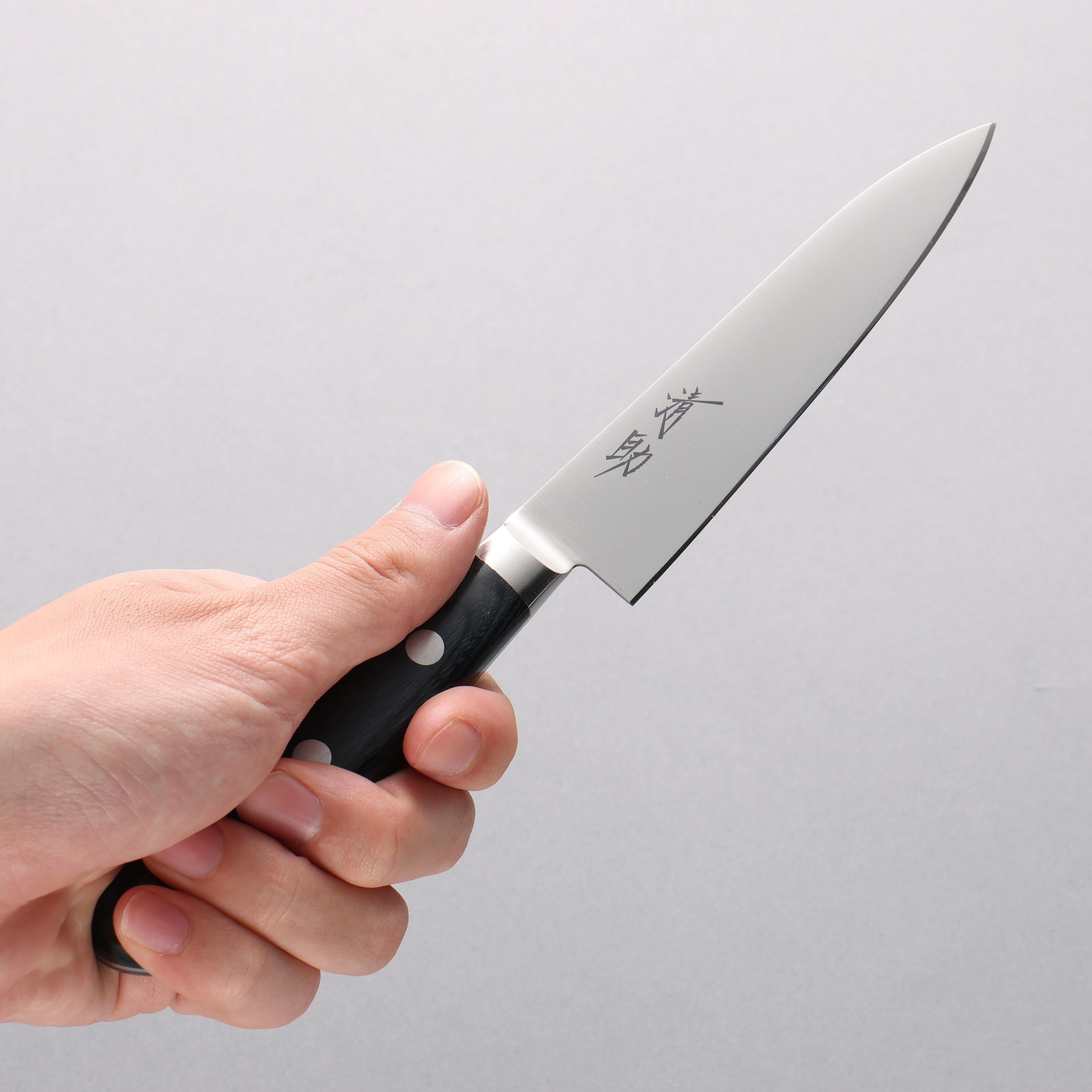 Seisuke Seiten Molybdenum Petty-Utility 120mm Navy blue Pakka wood Handle with Sheath - Japanny - Best Japanese Knife