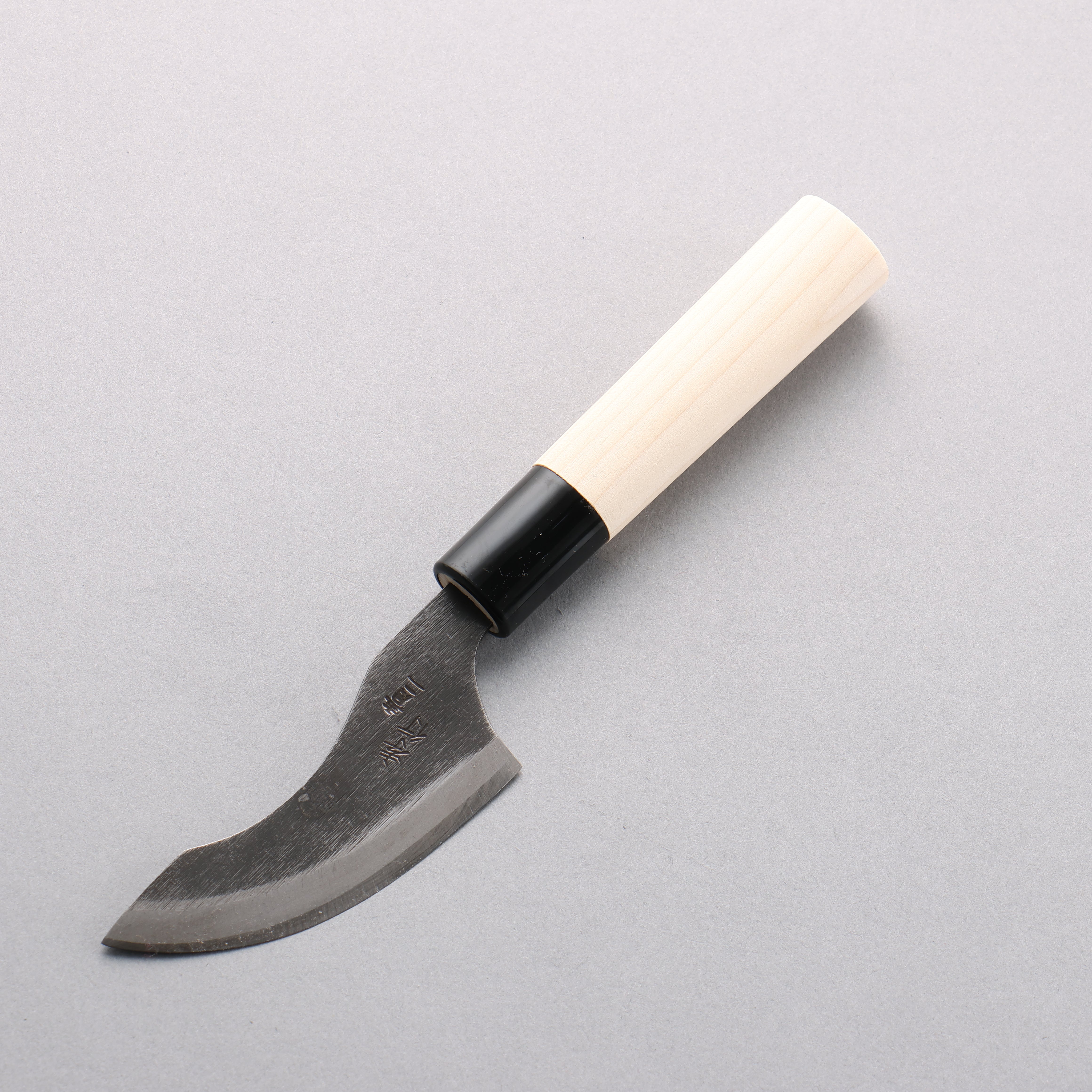 Sakai Takayuki Blue Steel No.2 Black Finished Wild Boar Skinning 80mm Magnolia (Ferrule: Black Plastic) Handle - Japanny - Best Japanese Knife