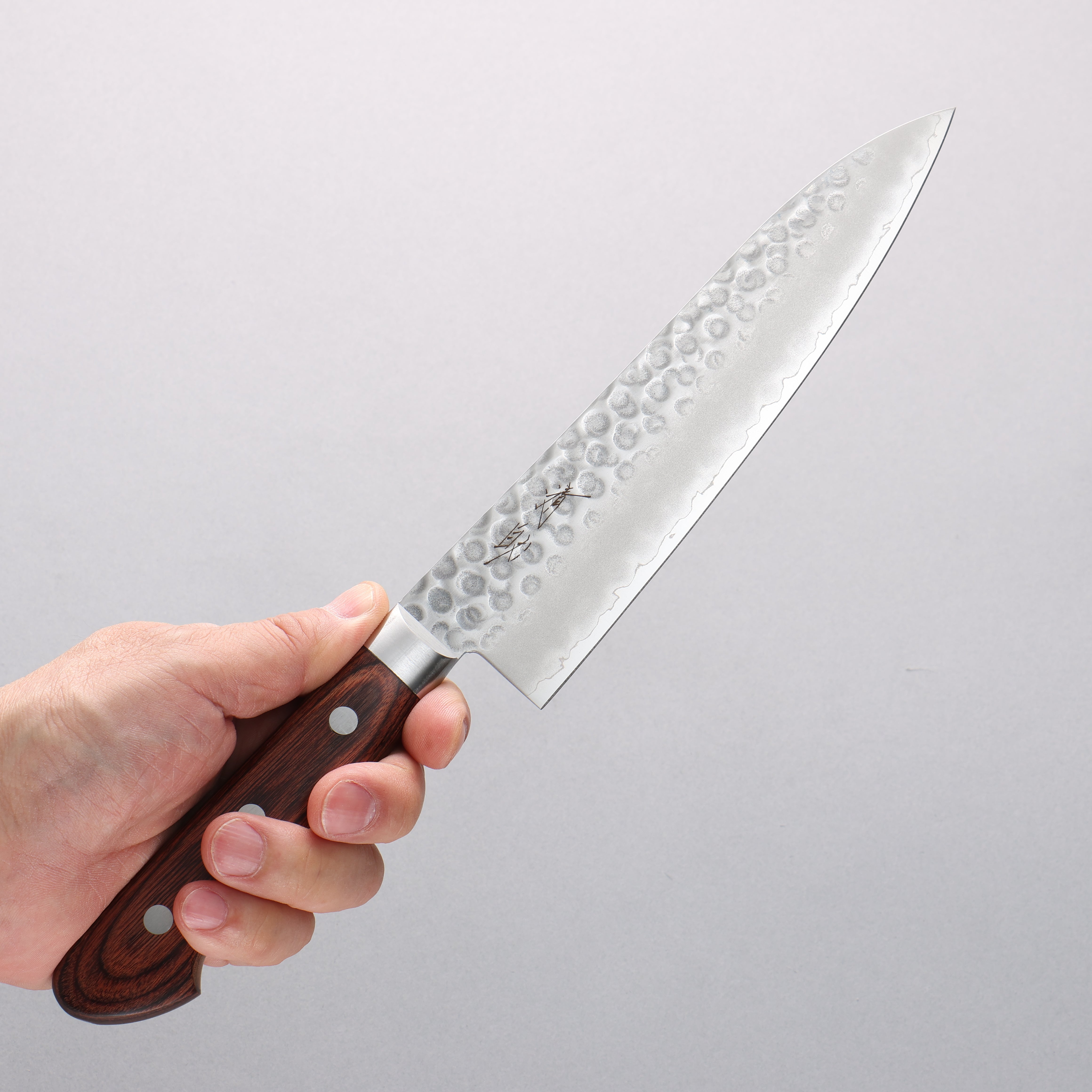 Seisuke VG10 Hammered Gyuto 180mm Mahogany Handle - Japanny - Best Japanese Knife