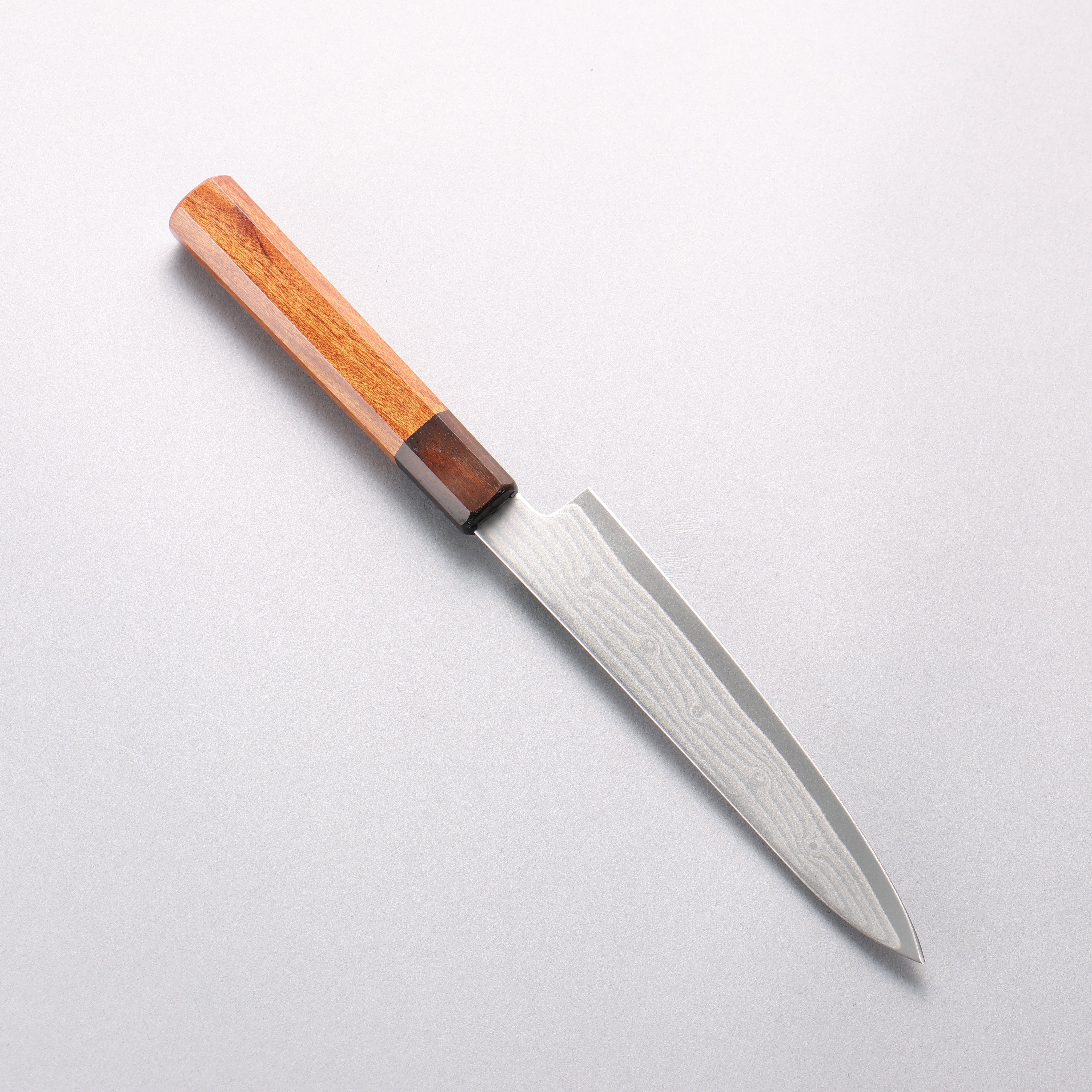 Sakai Takayuki Grand Chef Hamon B��hler SP Steel 45 Layer Damascus Petty-Utility 150mm Rosewood (Ferrule: Black Pakka Wood) Handle - Japanny - Best Japanese Knife