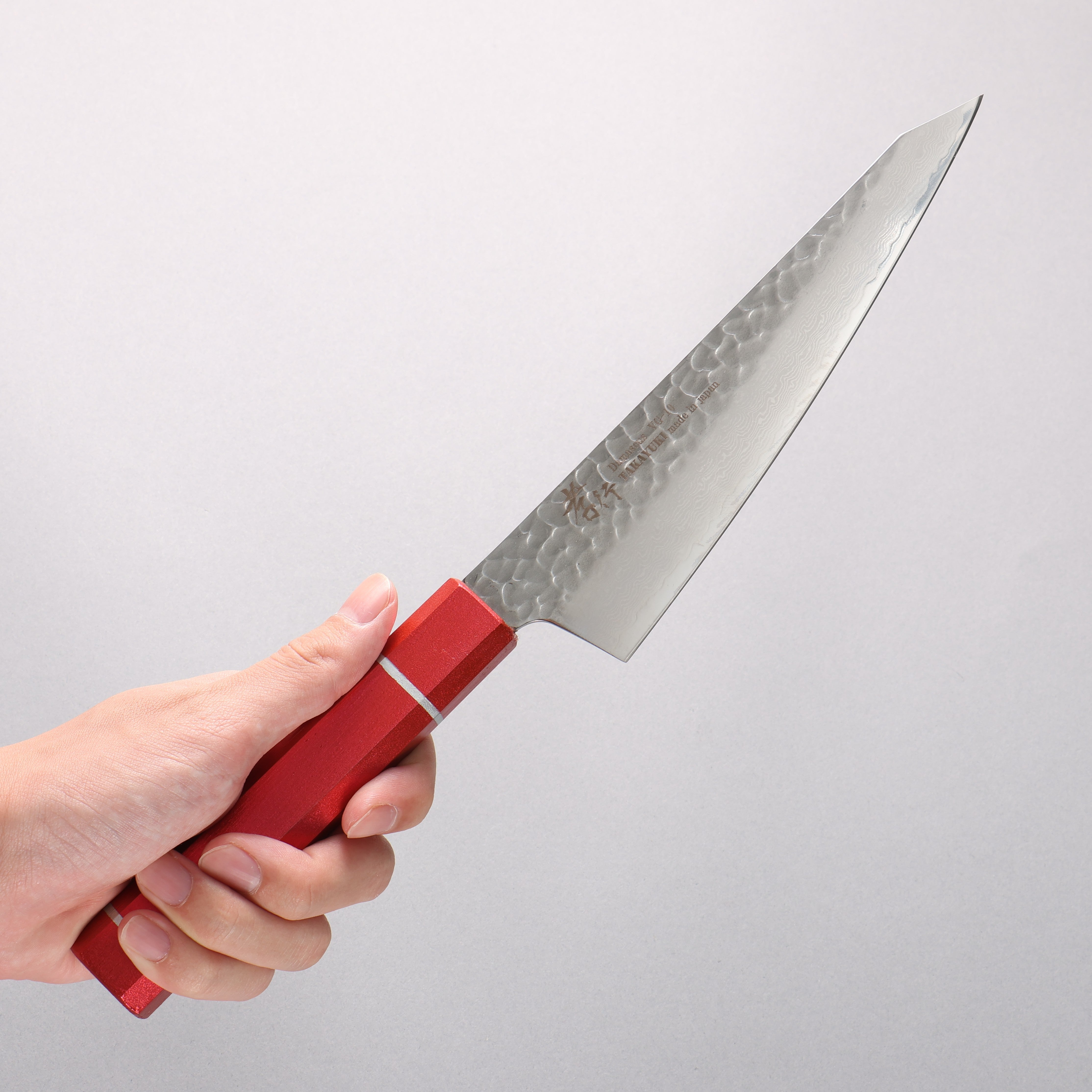 Sakai Takayuki VG10 33 Layer Damascus Sabaki 180mm Live oak Lacquered (Kouseki) Handle - Japanny - Best Japanese Knife