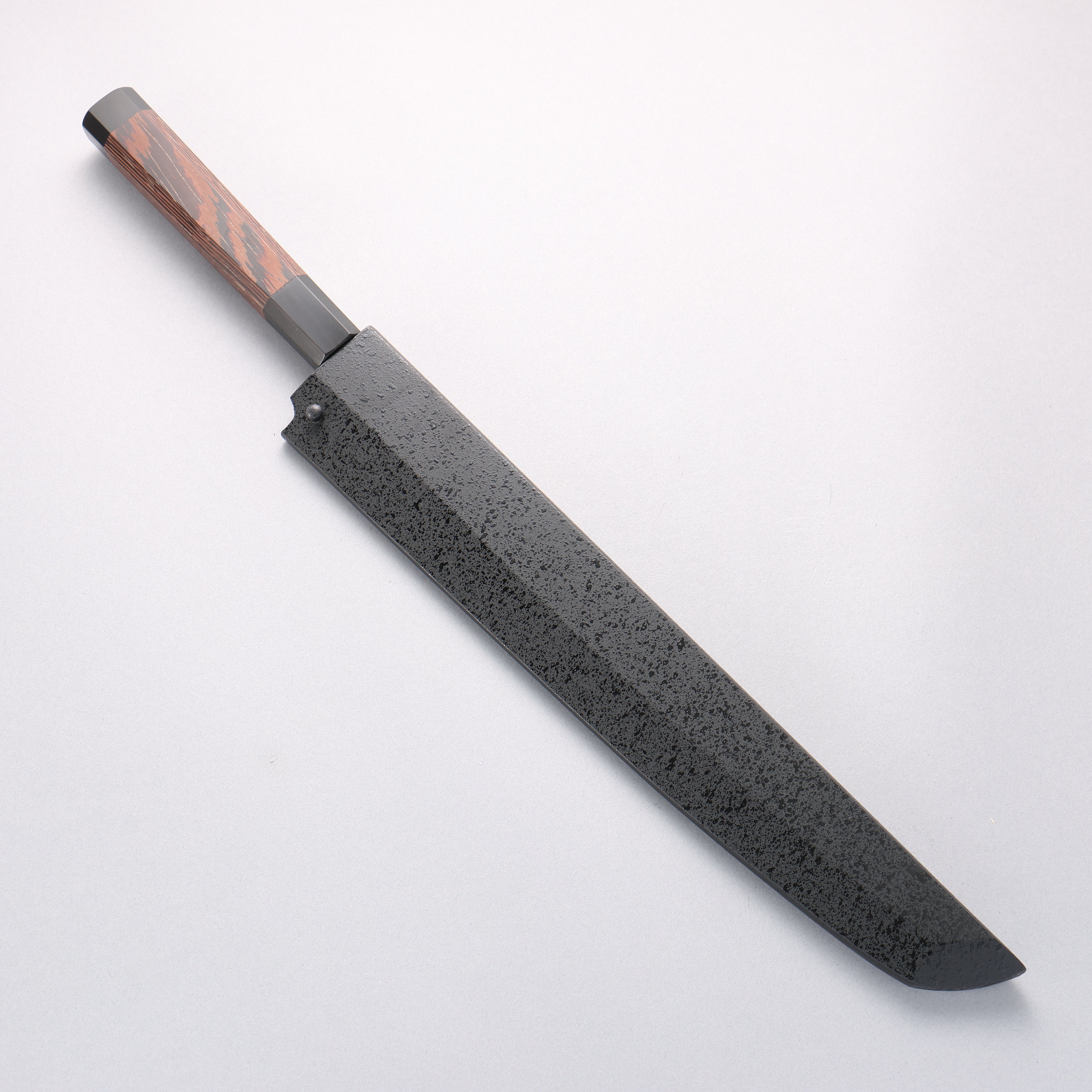 Sakai Takayuki Ginryu Honyaki Swedish Steel Mirrored Finish Sakimaru Yanagiba 300mm Wenge with Double Water Buffalo Ring Handle with Sheath - Japanny - Best Japanese Knife