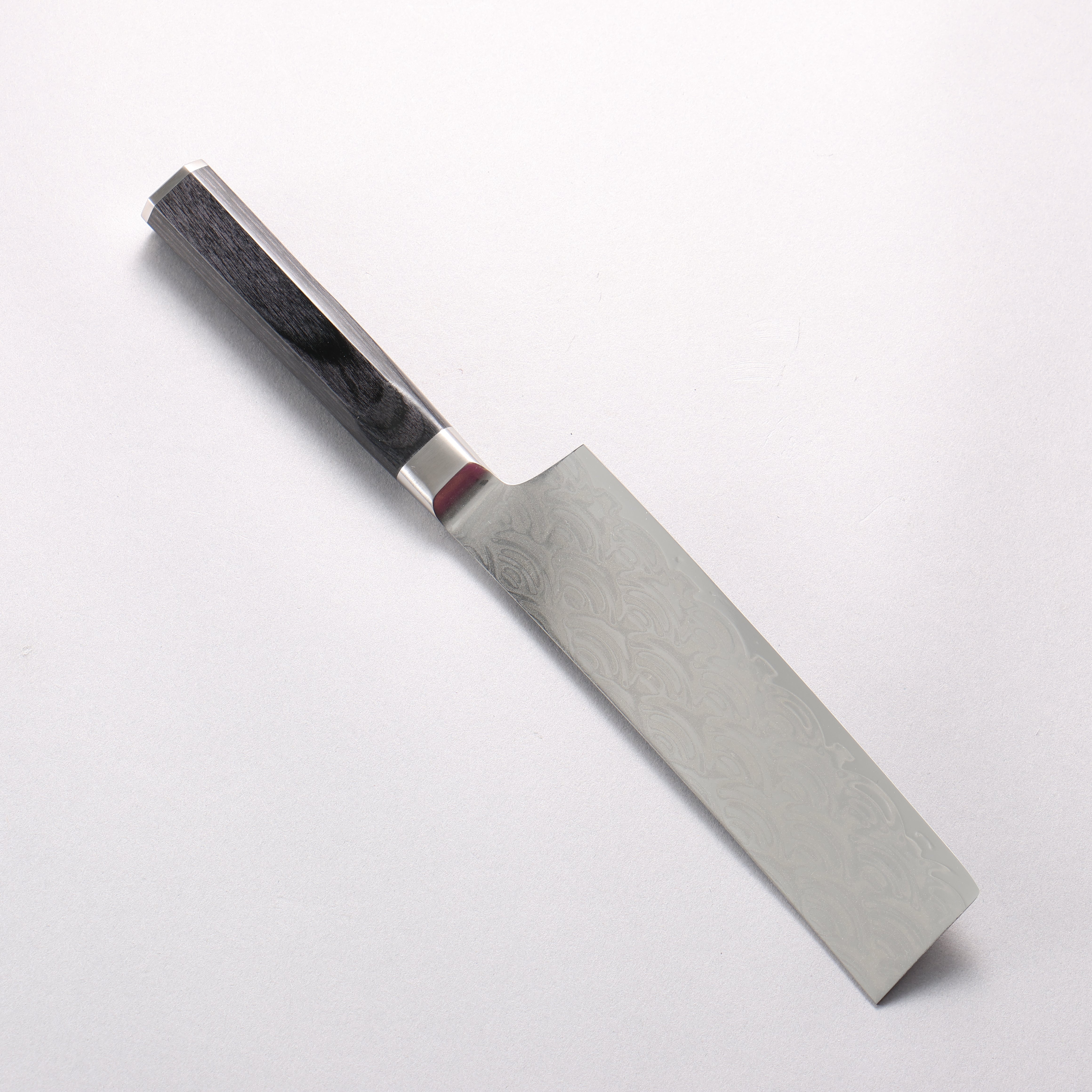 Sakai Takayuki Seigaiha (Blue Ocean Wave) B��hler SP Steel 45 Layer Damascus Migaki Finished Nakiri 160mm Black Pakka wood Handle - Japanny - Best Japanese Knife