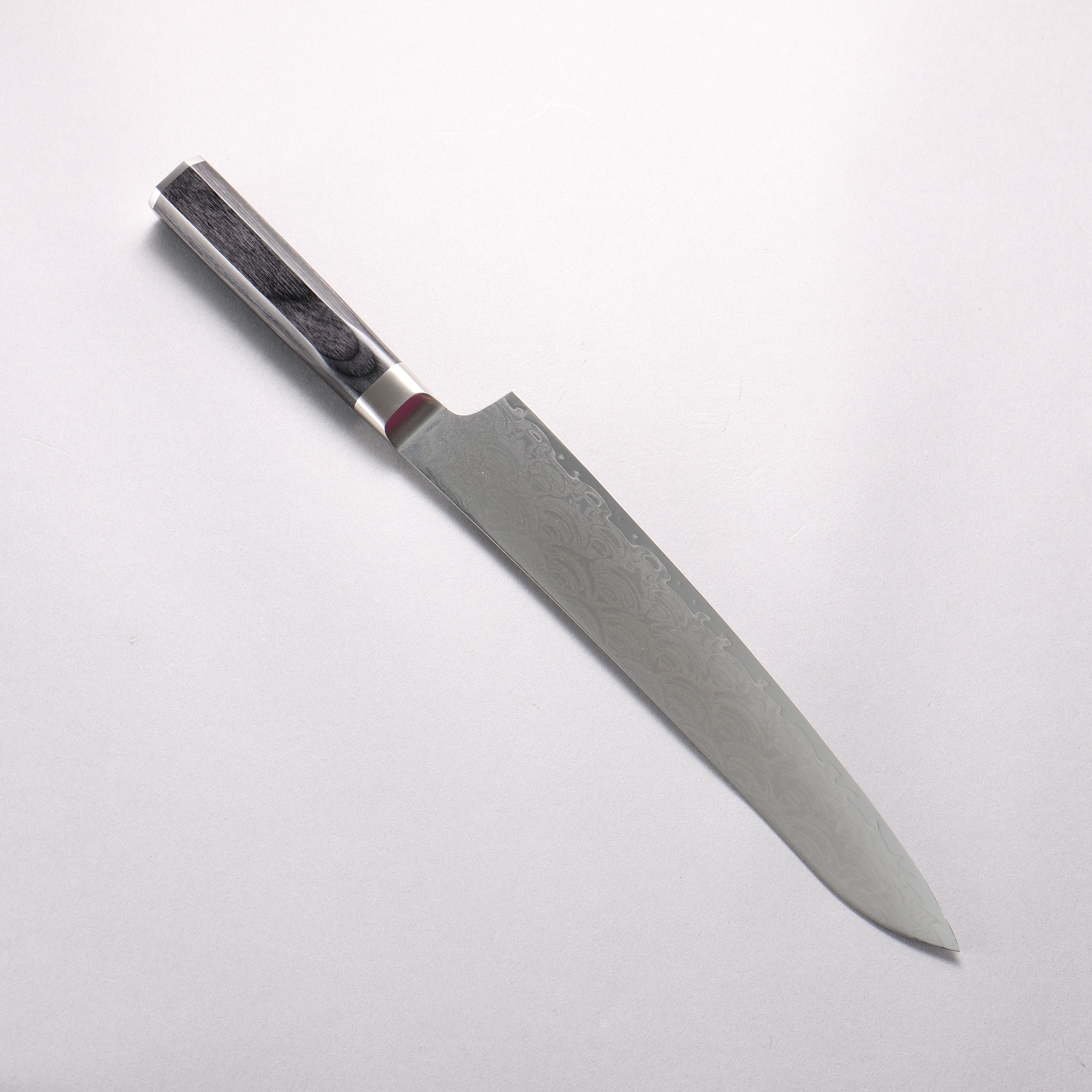 Sakai Takayuki Seigaiha (Blue Ocean Wave) B��hler SP Steel 45 Layer Damascus Migaki Finished Sujihiki 240mm Black Pakka wood Handle - Japanny - Best Japanese Knife
