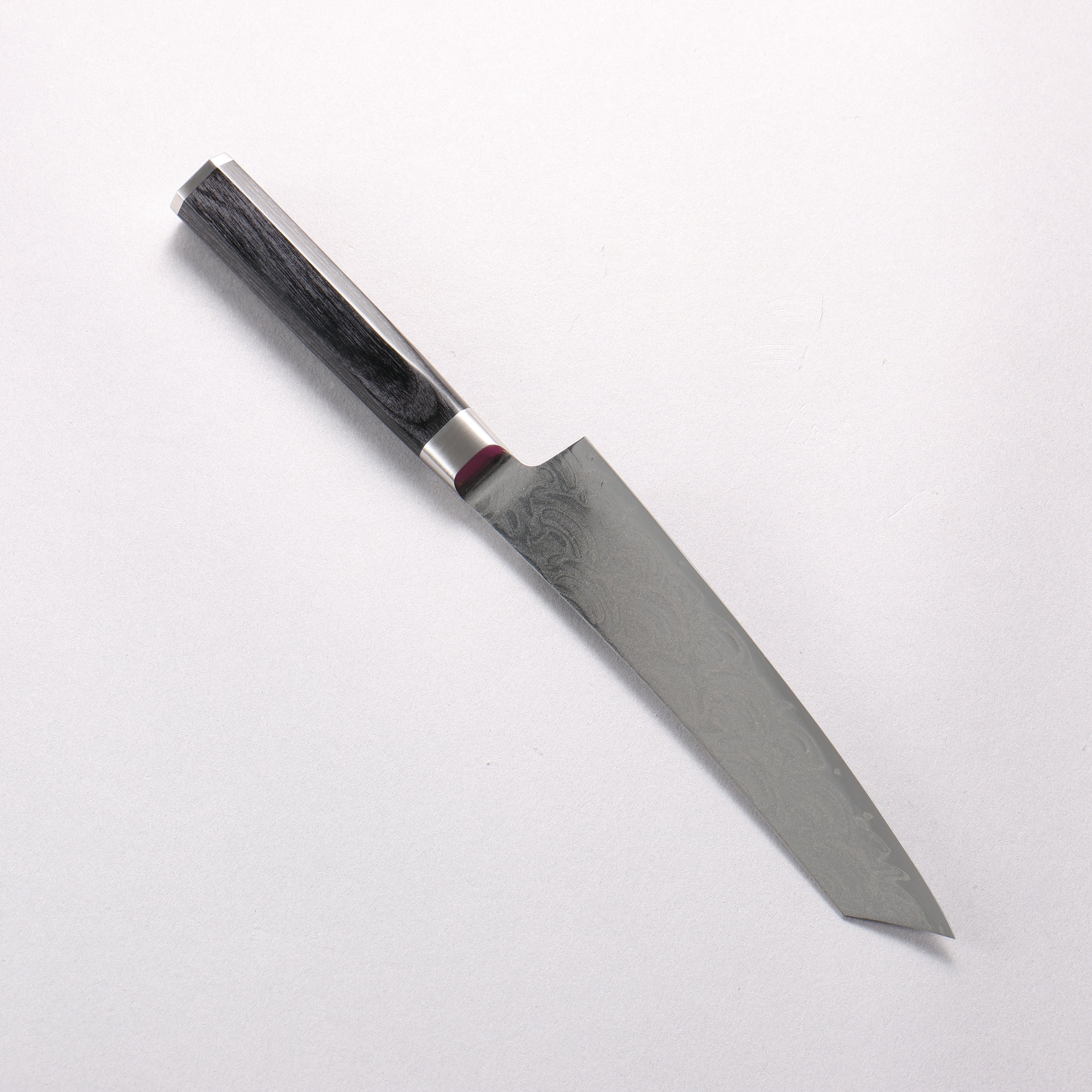 Sakai Takayuki Seigaiha (Blue Ocean Wave) B��hler SP Steel 45 Layer Damascus Migaki Finished Kengata Petty-Utility 150mm Black Pakka wood Handle - Japanny - Best Japanese Knife