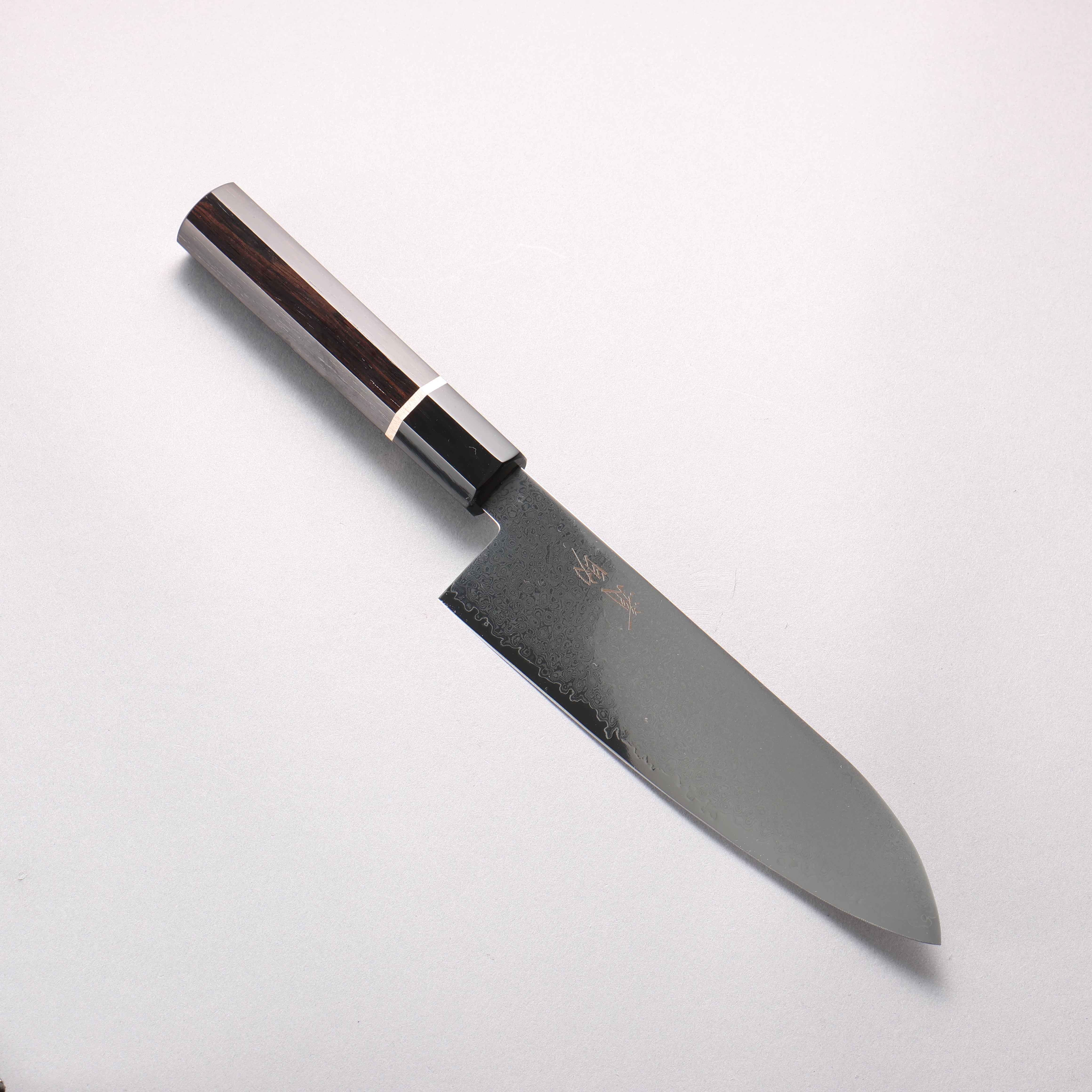 Seisuke VG10 33 Layer Damascus Santoku 180mm Ebony Wood(With White Ring) Handle - Japanny - Best Japanese Knife