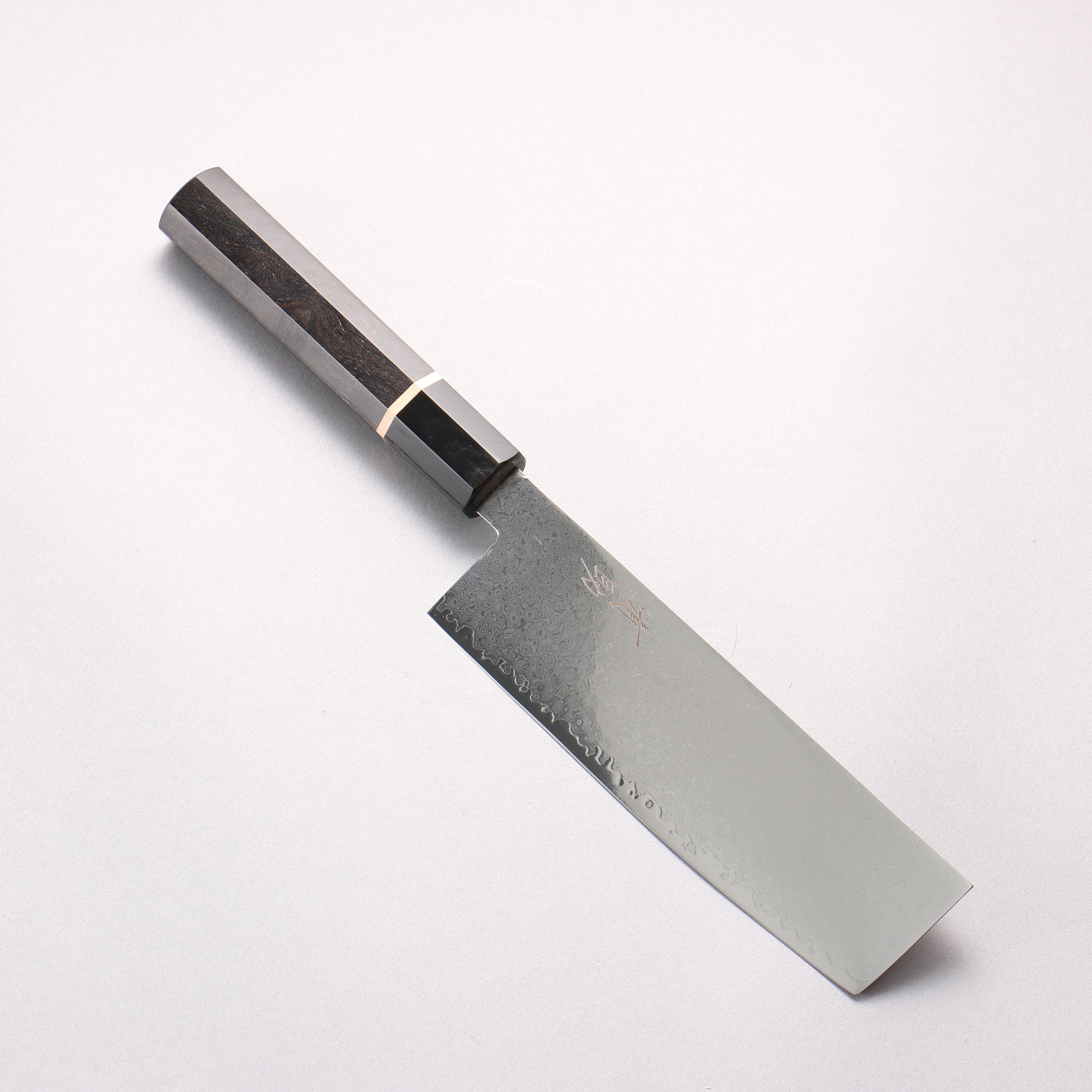 Seisuke VG10 33 Layer Damascus Nakiri 180mm Ebony Wood(With White Ring) Handle - Japanny - Best Japanese Knife
