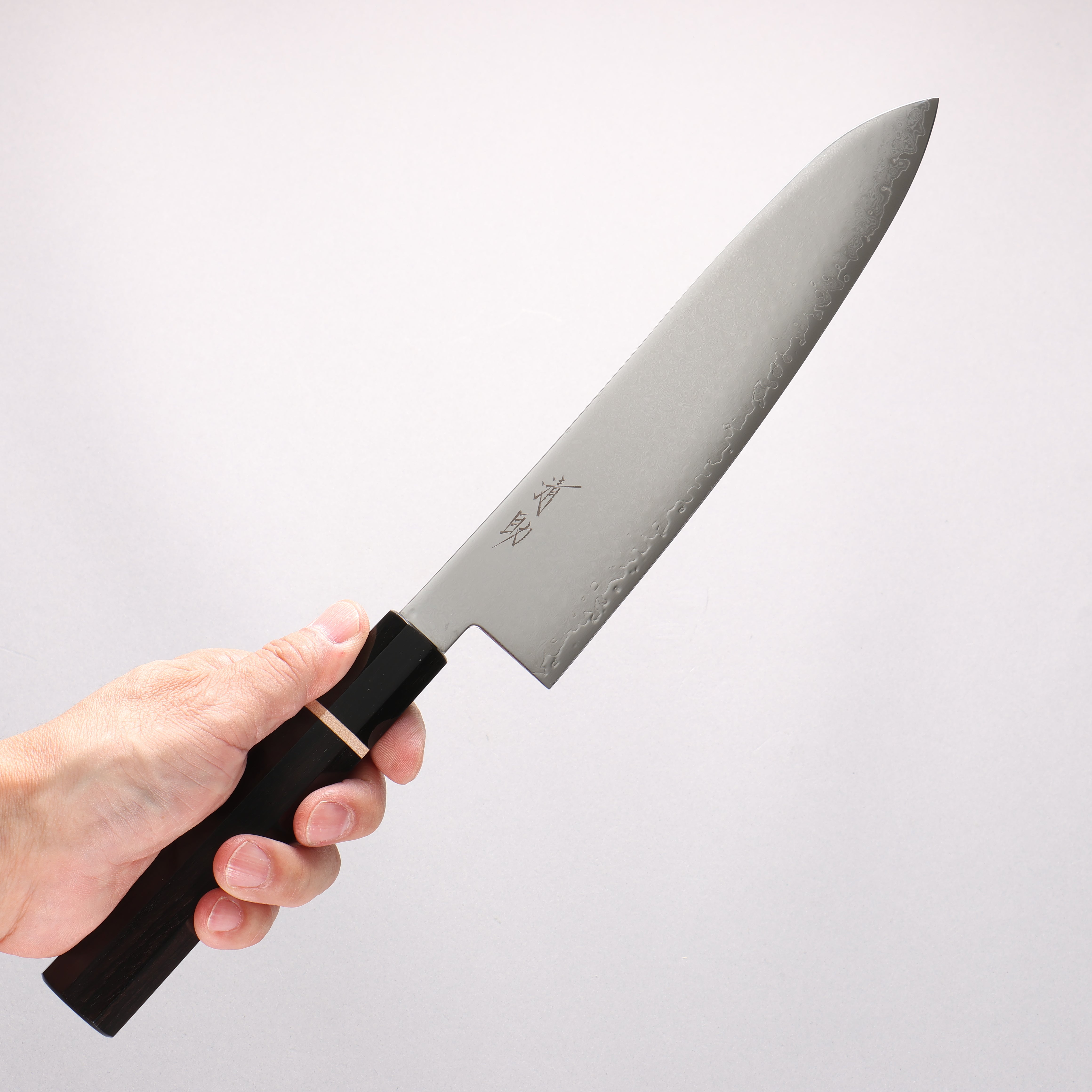 Seisuke VG10 33 Layer Damascus Gyuto 210mm Ebony Wood(With White Ring) Handle - Japanny - Best Japanese Knife