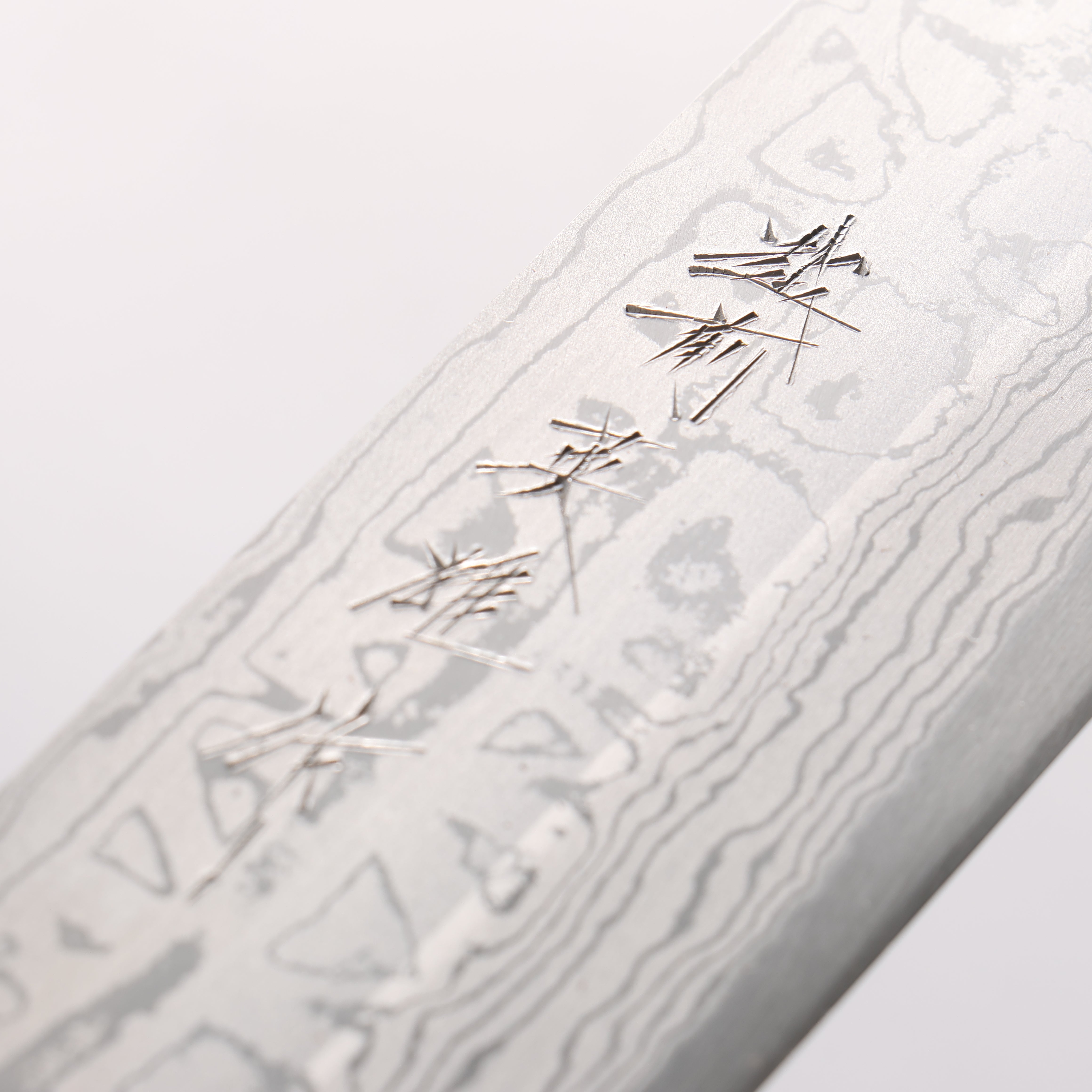 Hideo Kitaoka White Steel No.2 Damascus Kakugata Usuba 165mm Shitan Handle - Japanny - Best Japanese Knife